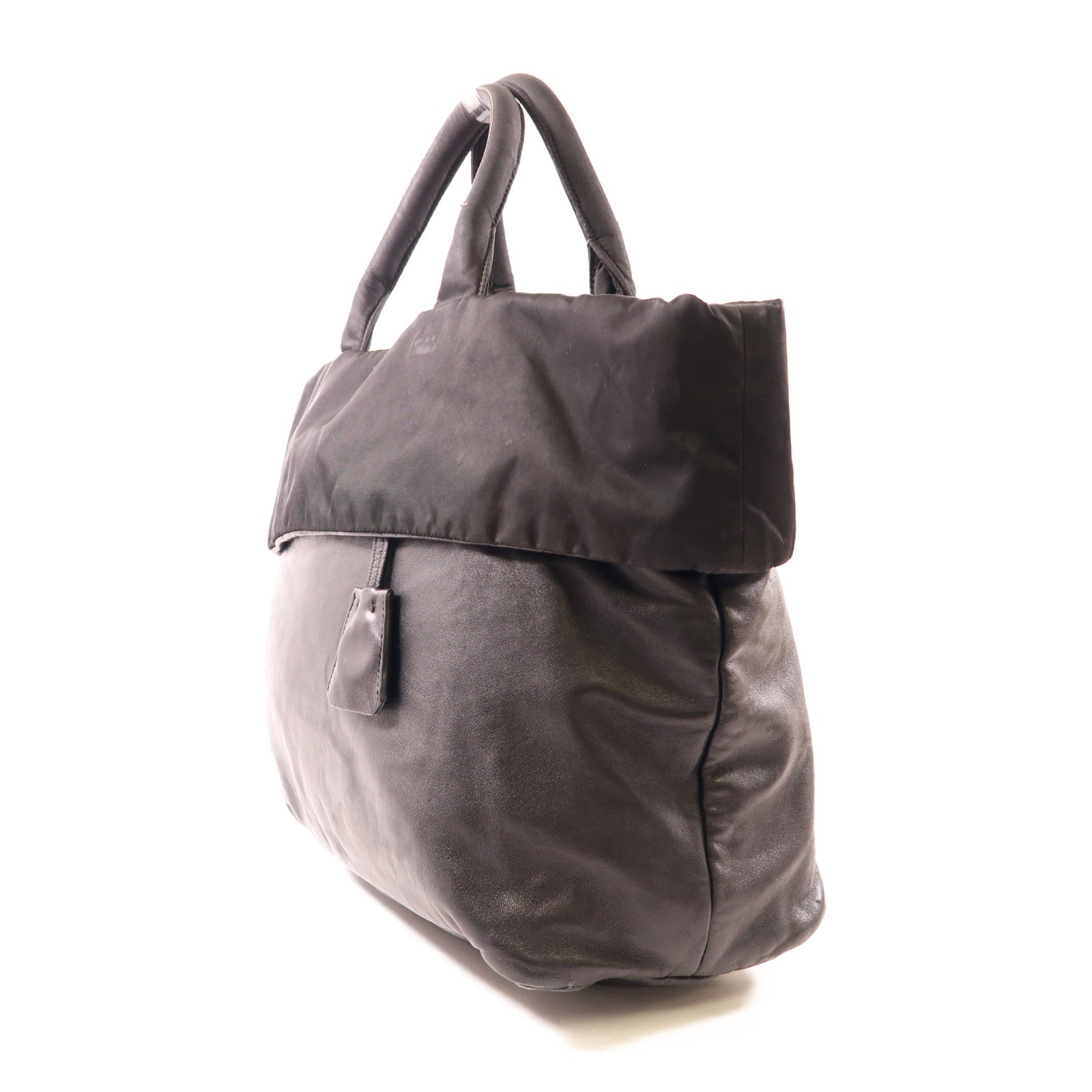 PRADA 【激減優惠】尼龍/皮革Hand Bag手挽袋