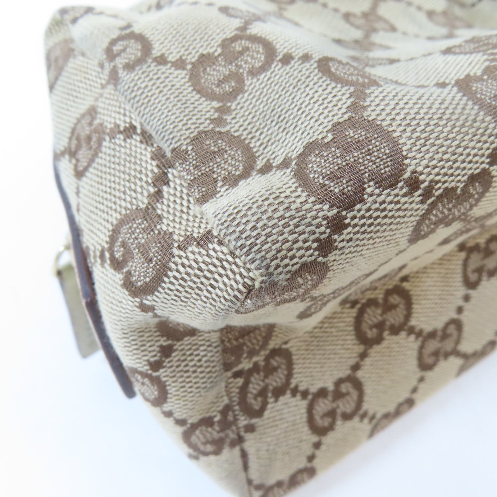 GUCCI 帆布Cosmetic Bag化妝袋啡色/米色