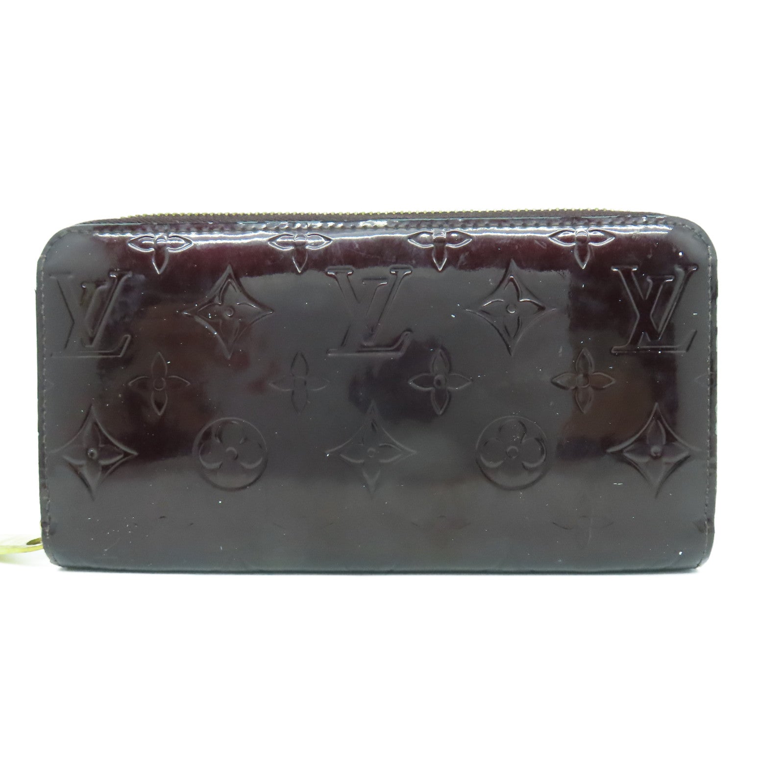 LOUIS VUITTON 【激減優惠】Monogram Vernis Zipper Long Wallet金扣長錢包酒紅色