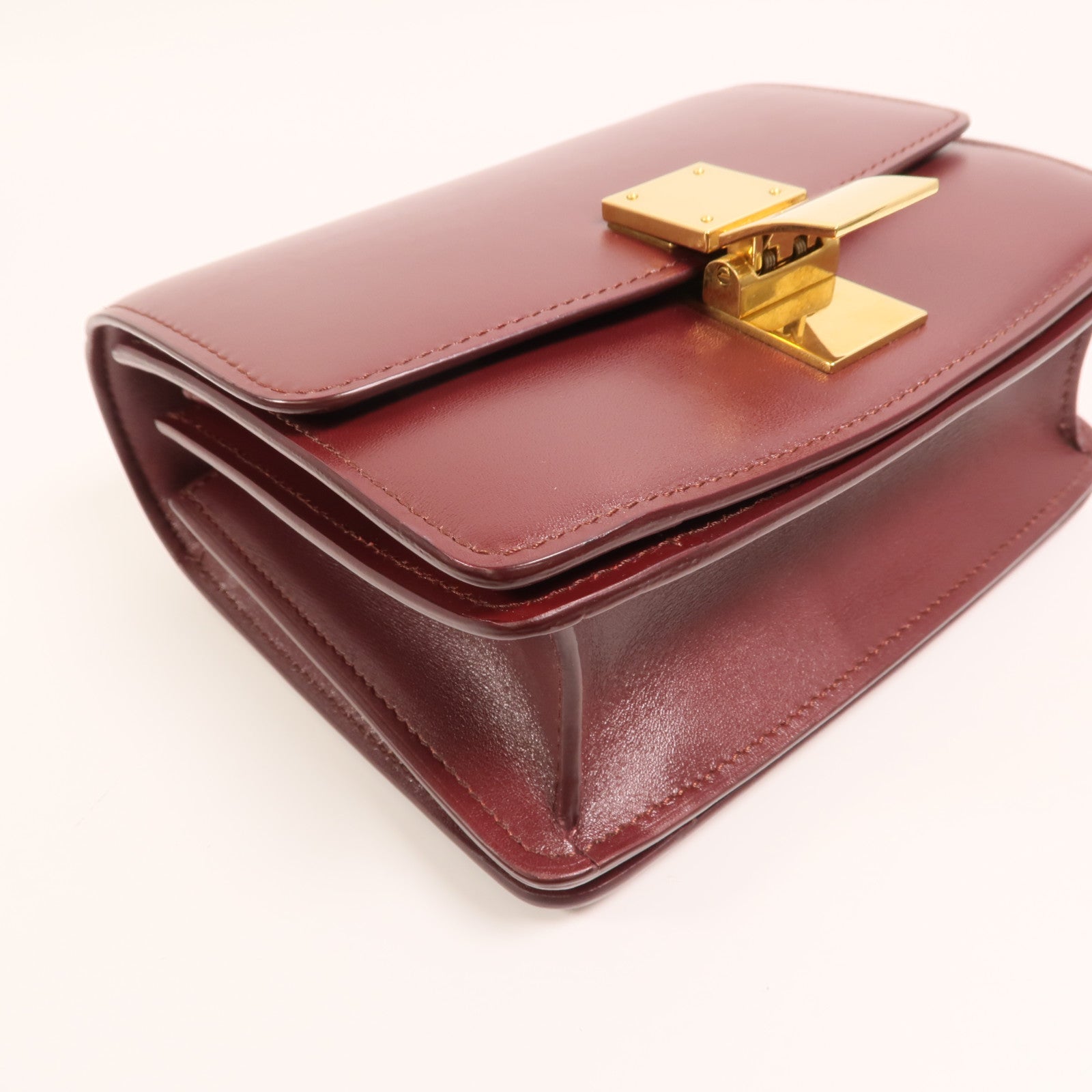 CELINE 【激減優惠】牛皮皮革Classic Box Small金扣肩背袋