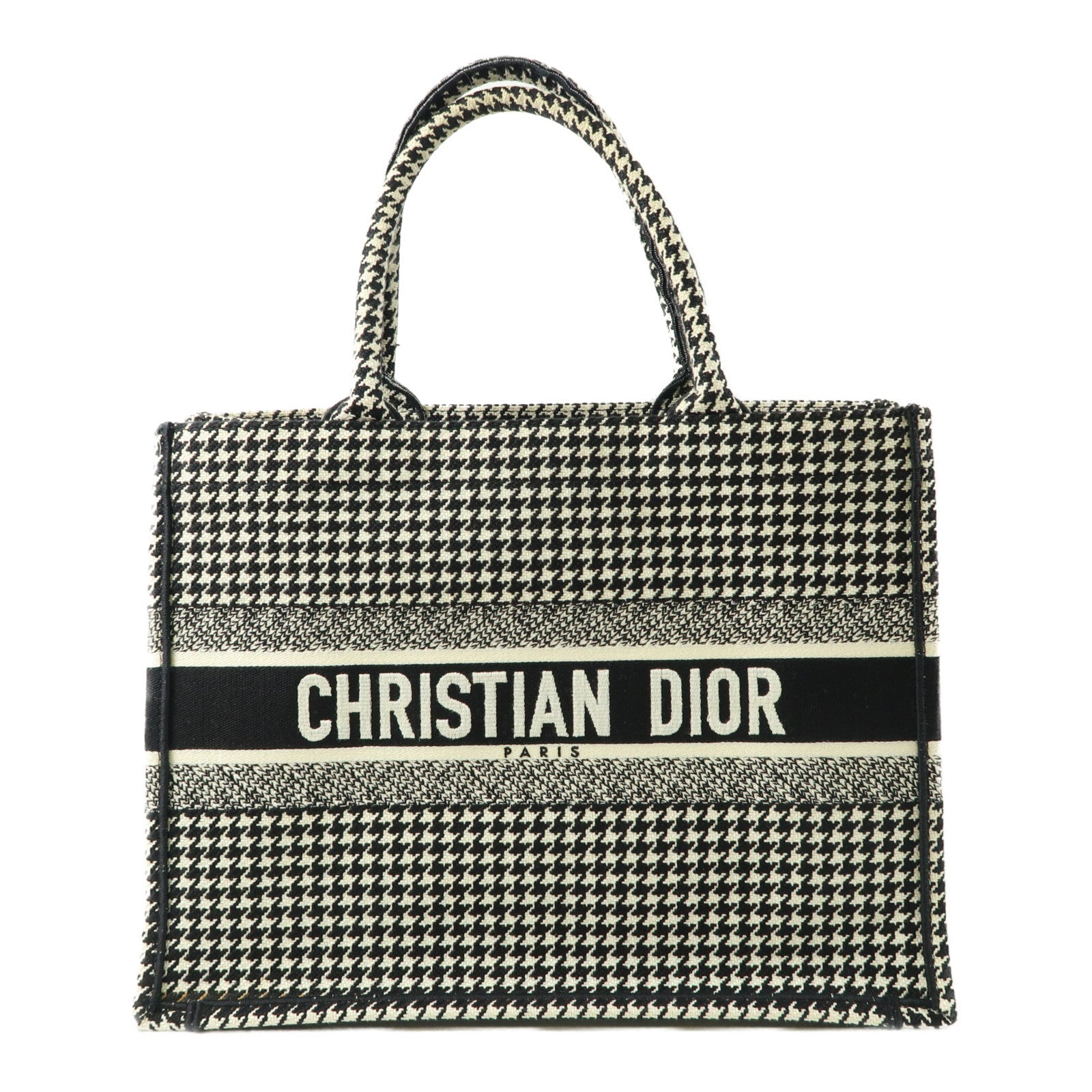 Dior 帆布Book Tote手挽袋黑色/白色