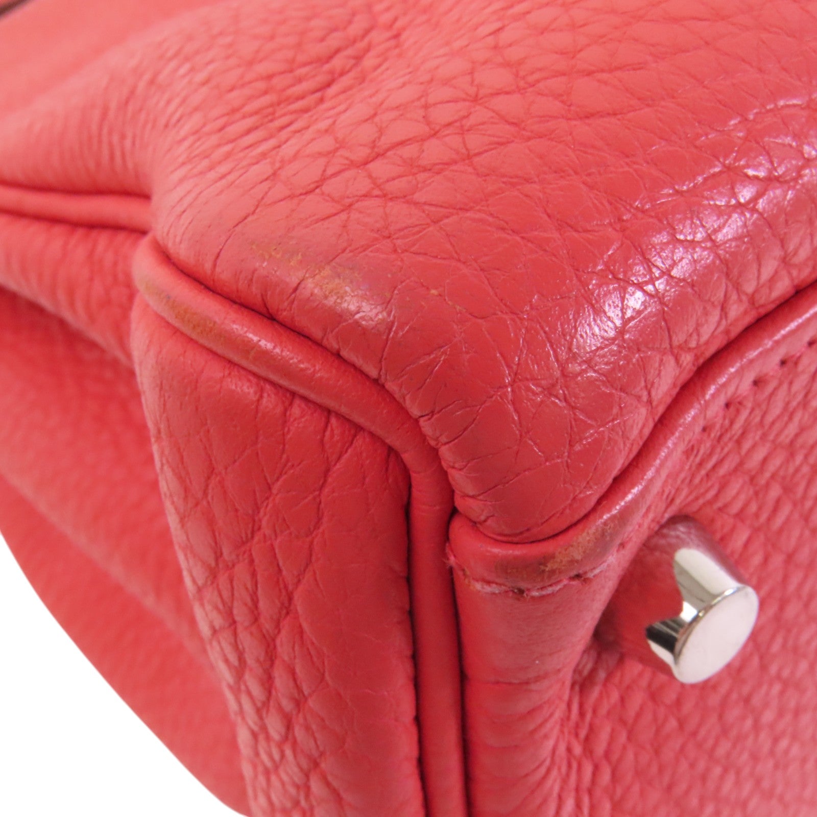 HERMES Clemence皮革Kelly 35銀扣手挽肩背兩用袋