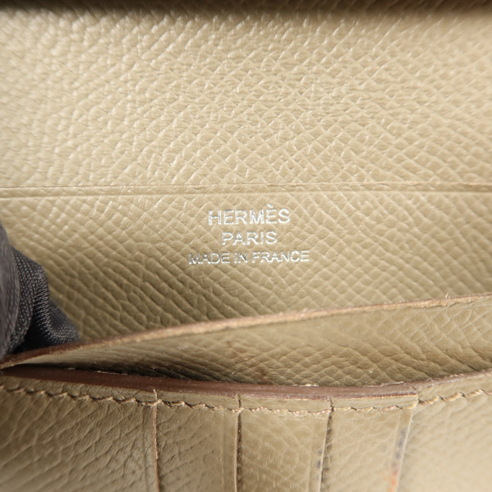 HERMES Epsom皮革Bearn Wallet錢包Etoupe