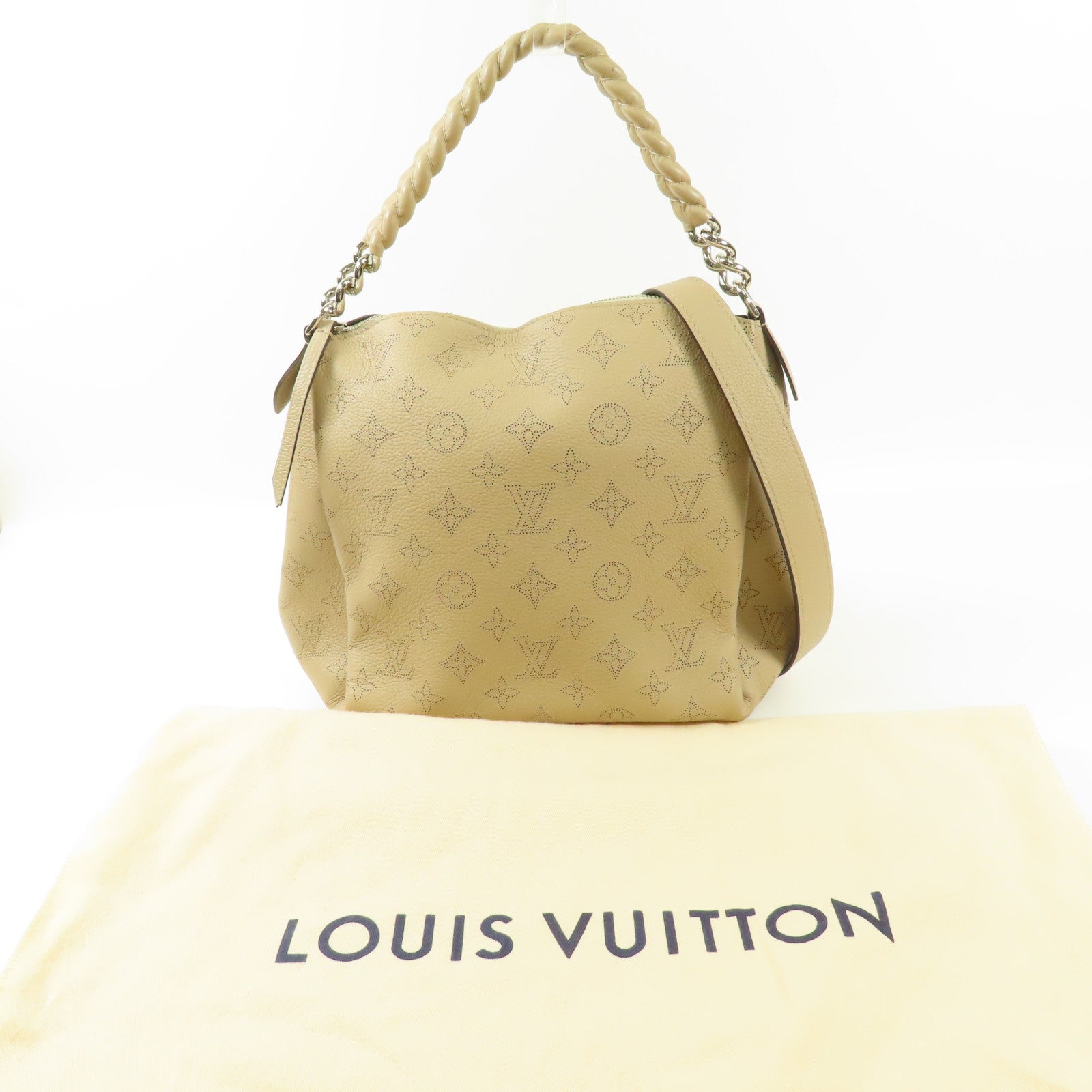 LOUIS VUITTON Mahina Babylone BB銀扣手挽肩背兩用袋