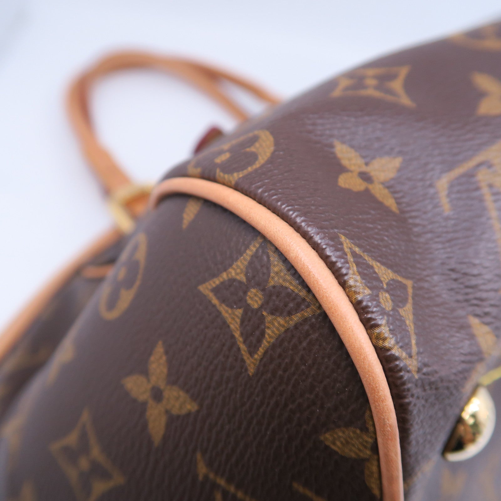 LOUIS VUITTON 【清倉大減價】Monogram Tivoli GM金扣手挽袋啡色