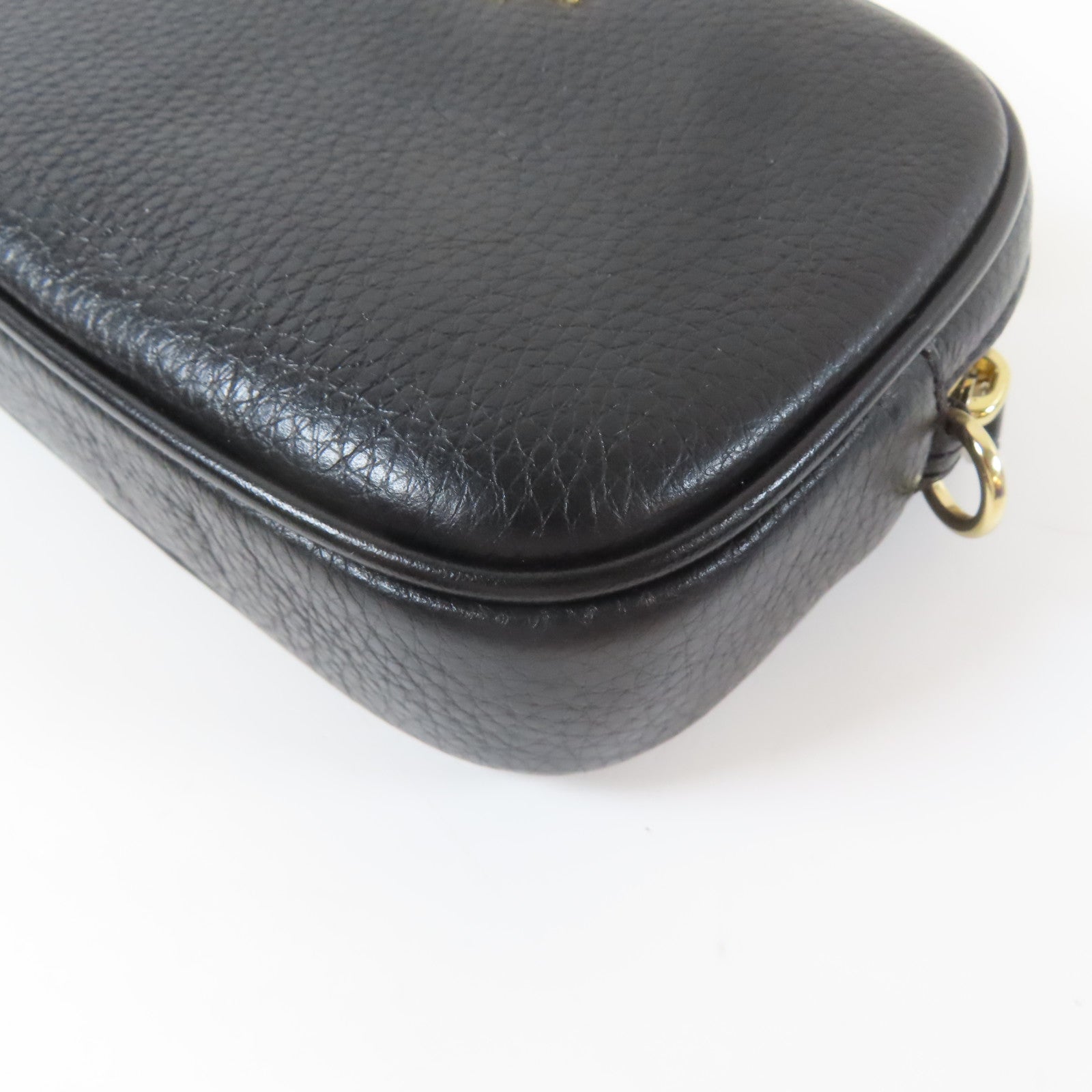 COACH 牛皮皮革Shoulder Bag金扣肩背袋黑色