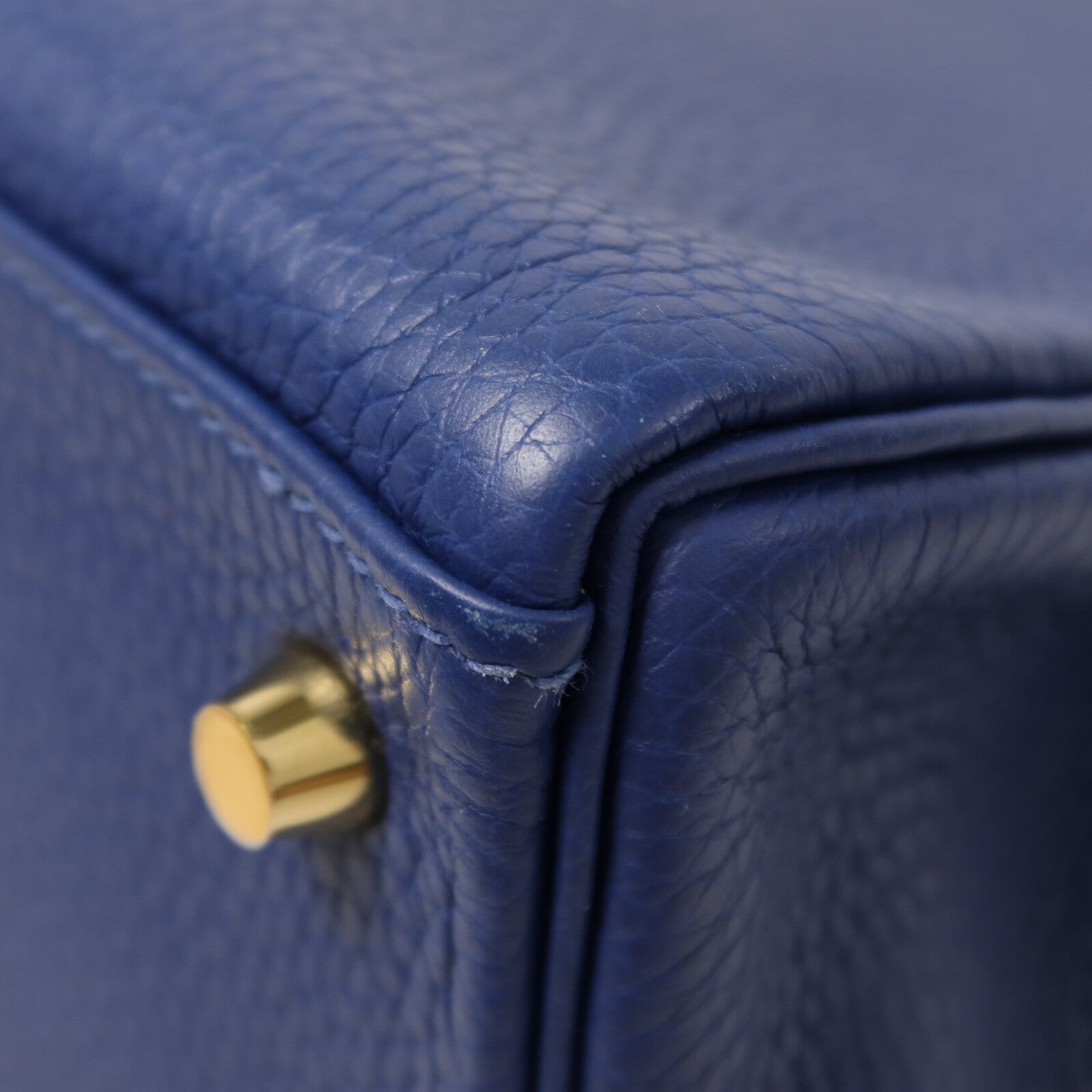 HERMES Togo皮革Kelly 28手挽肩背兩用袋Deep Blue