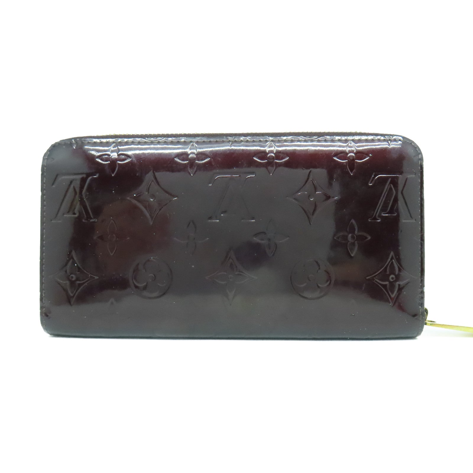LOUIS VUITTON 【激減優惠】Monogram Vernis Zipper Long Wallet金扣長錢包酒紅色