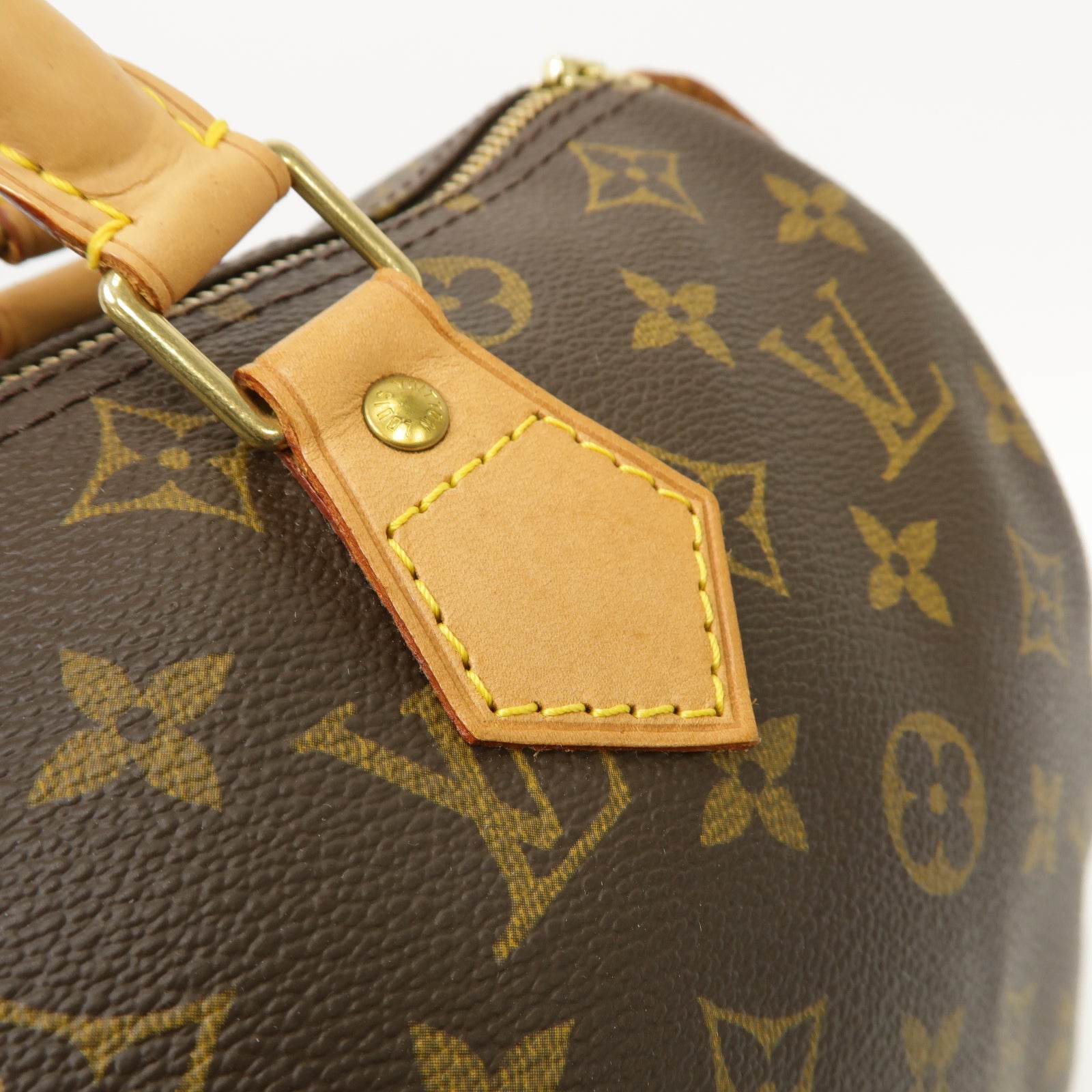 LOUIS VUITTON Monogram Speedy 30金扣手挽袋啡色