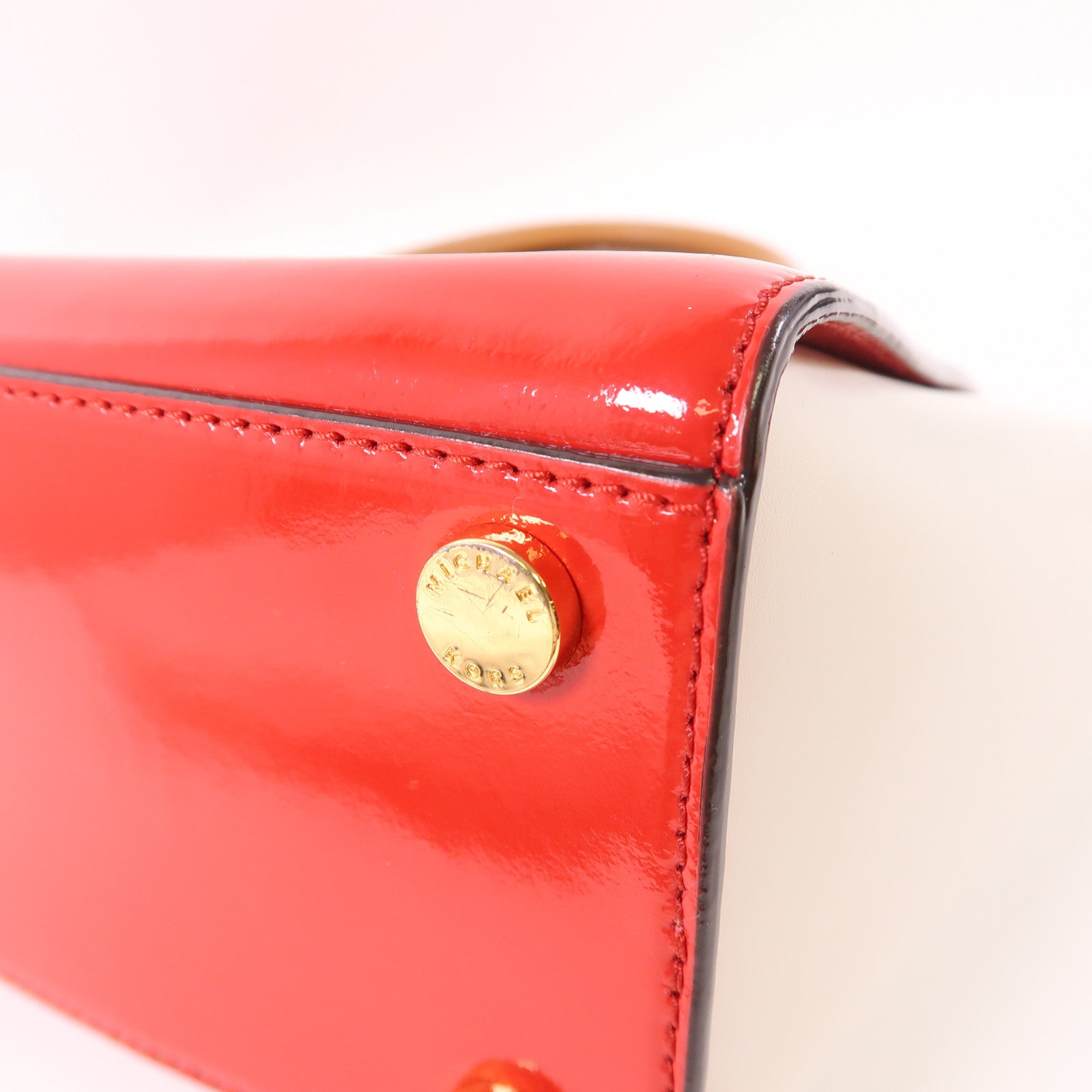 Michael Kors 漆皮皮革Hand Bag金扣手挽袋