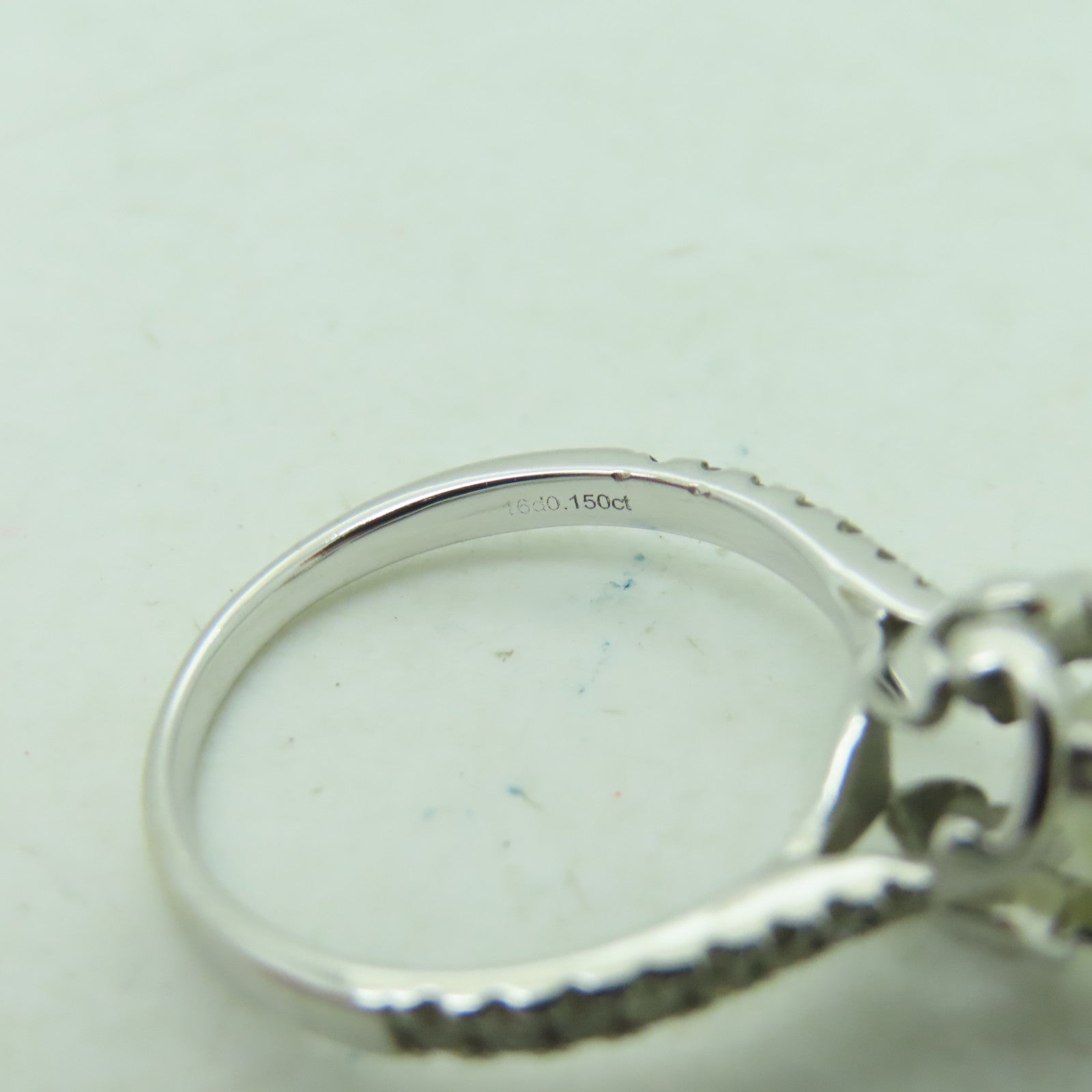 JEWELRY 【激減優惠】18K白金Diamond Ring 1.11ct/0.15ct鑽石戒指US#5.75