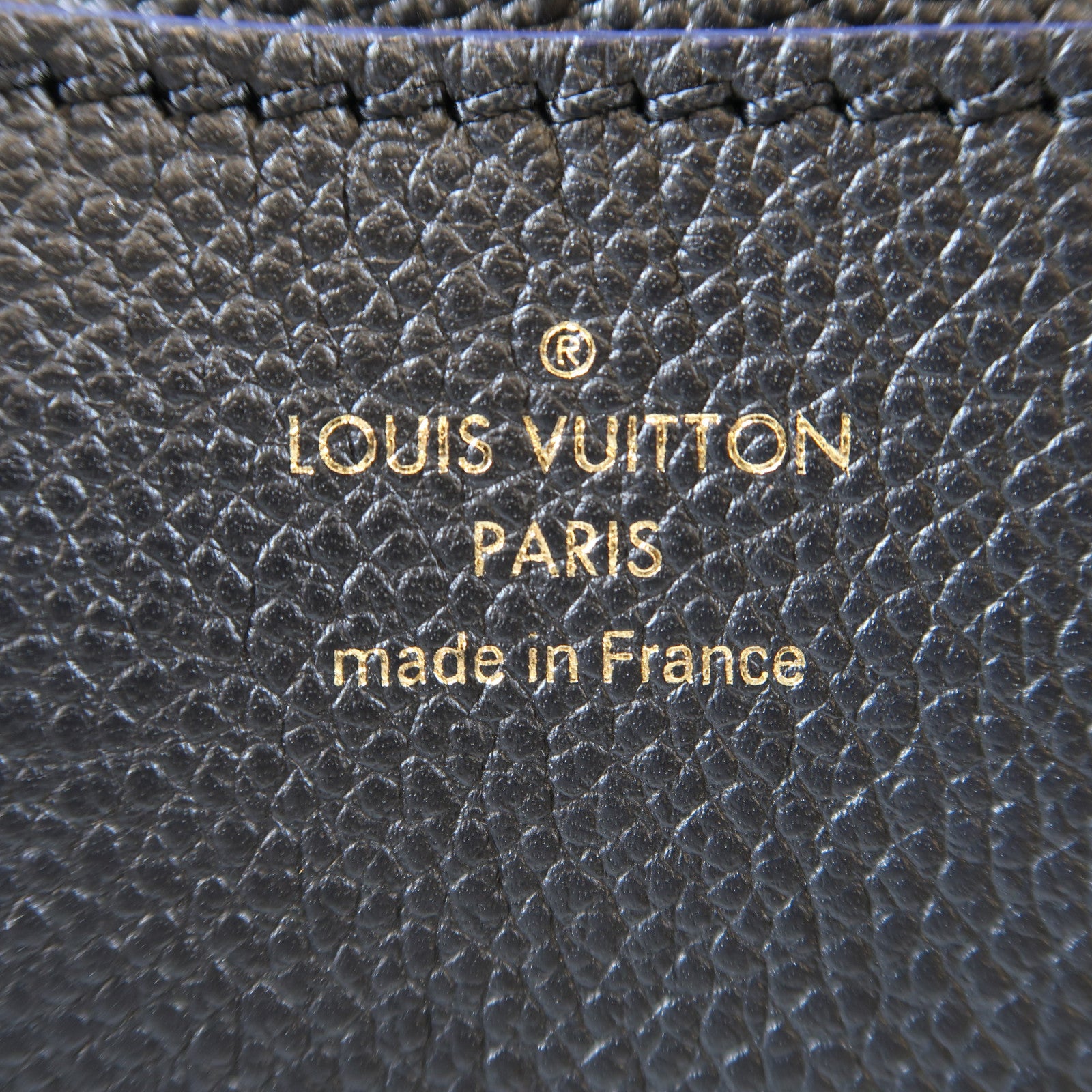 LOUIS VUITTON Monogram Empreinte Blanche MM金扣手挽肩背兩用袋黑色