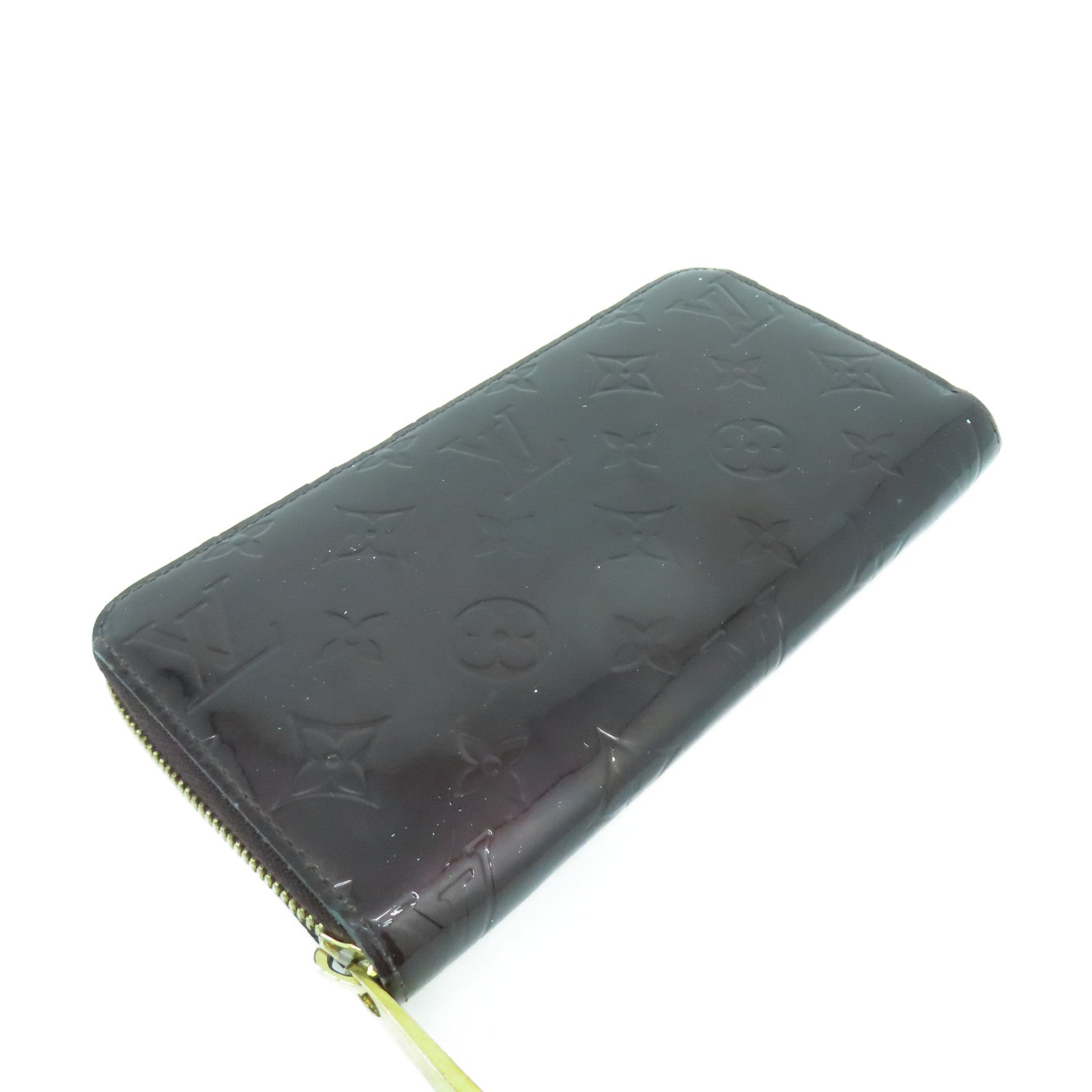 LOUIS VUITTON 【激減優惠】Monogram Vernis Zipper Long Wallet金扣長錢包酒紅色
