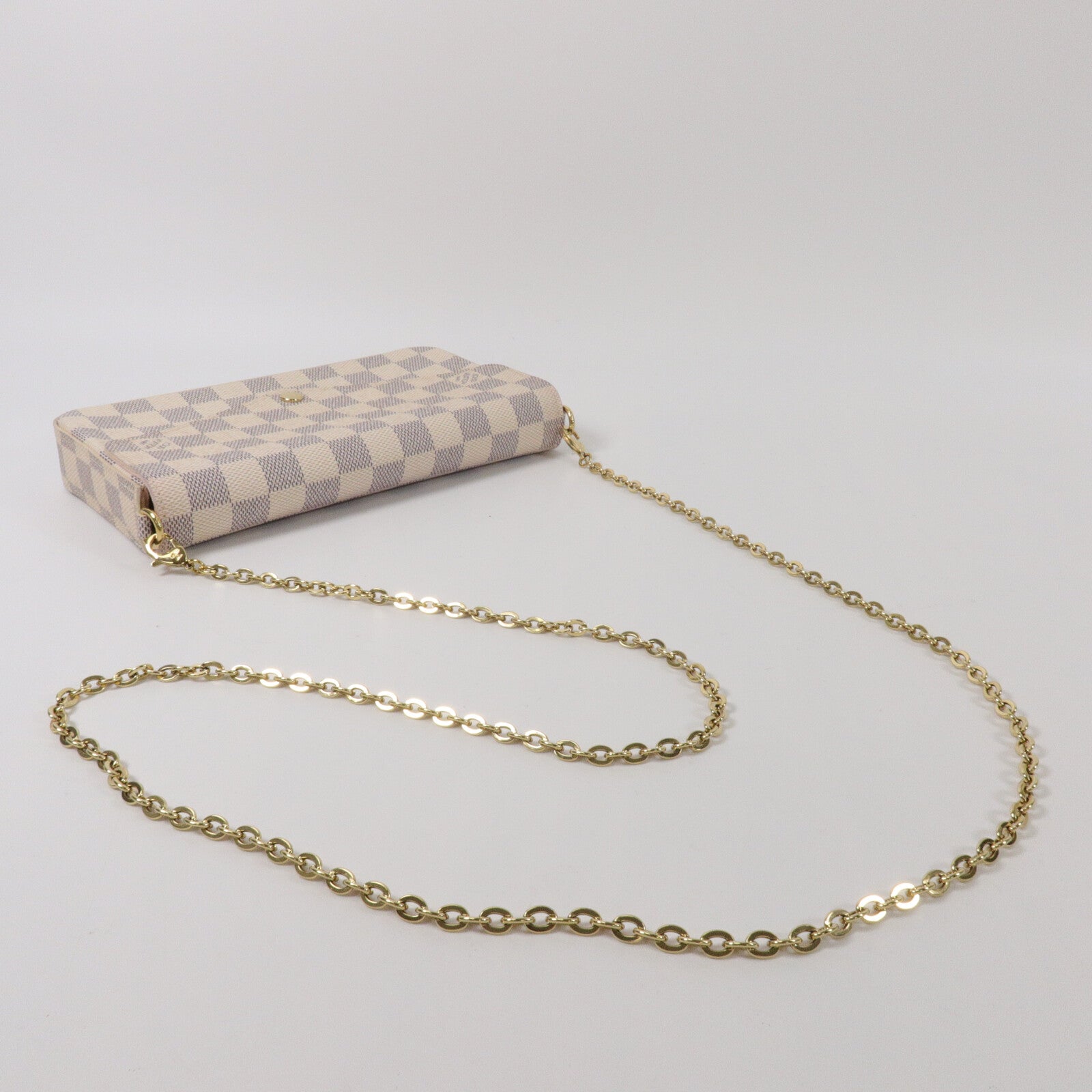 LOUIS VUITTON Damier Azur Felicia Pochette鏈帶肩背袋