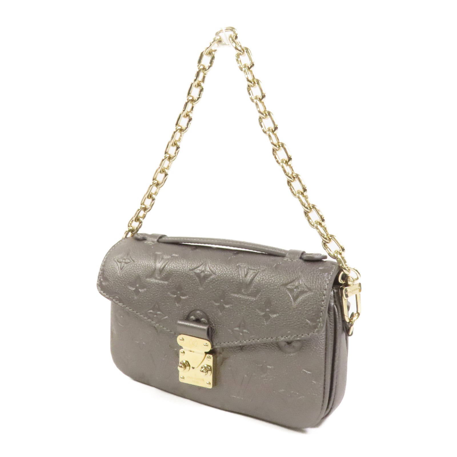 LOUIS VUITTON Monogram Empreinte Pochette Metis East West金扣手挽肩背兩用袋