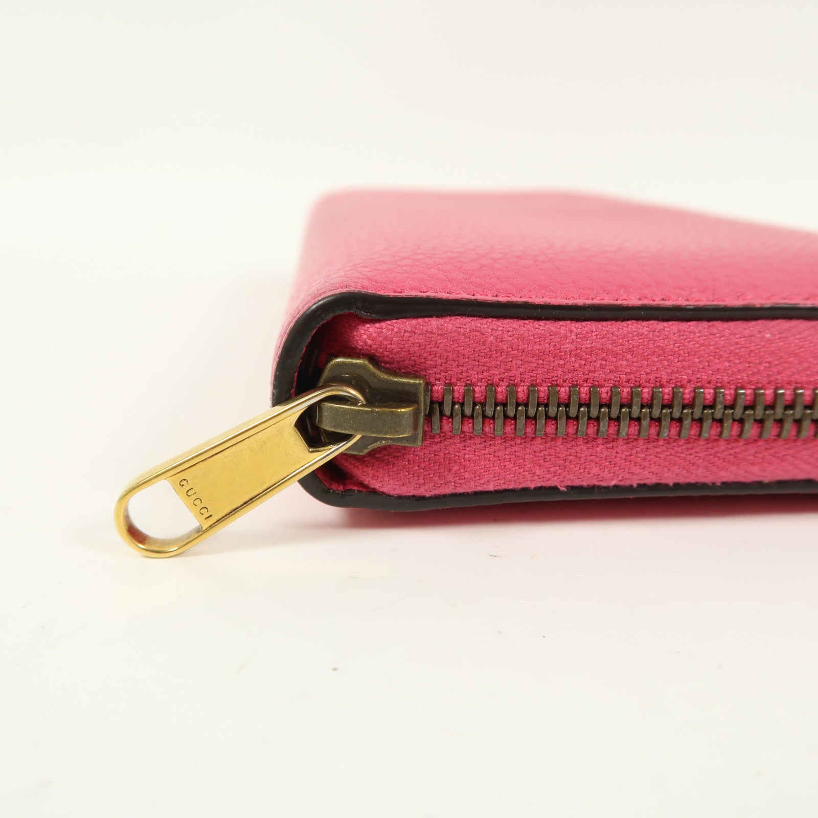 GUCCI CC Long Wallet 496317 Calfskin Leather Pink