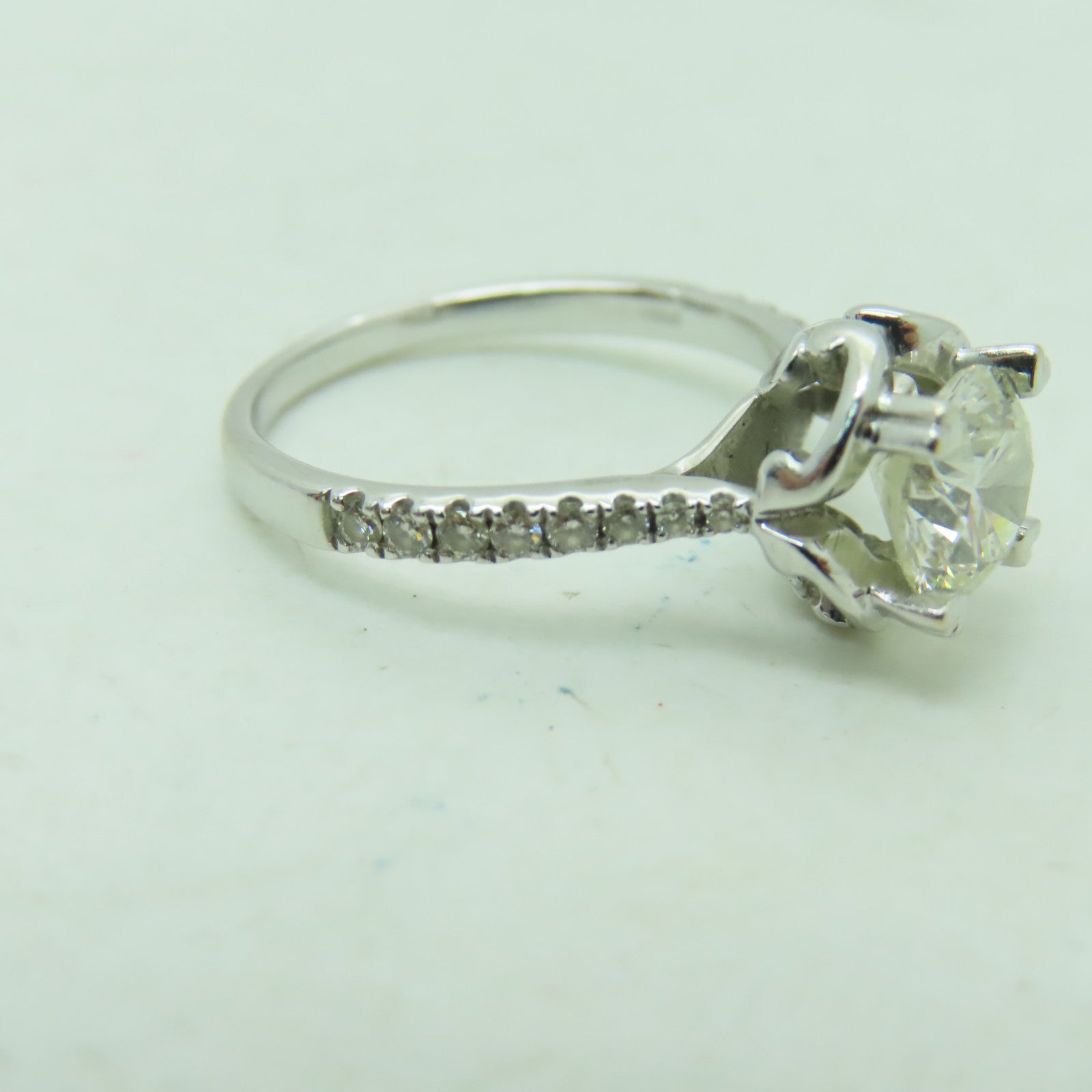 JEWELRY 【激減優惠】18K白金Diamond Ring 1.11ct/0.15ct鑽石戒指US#5.75