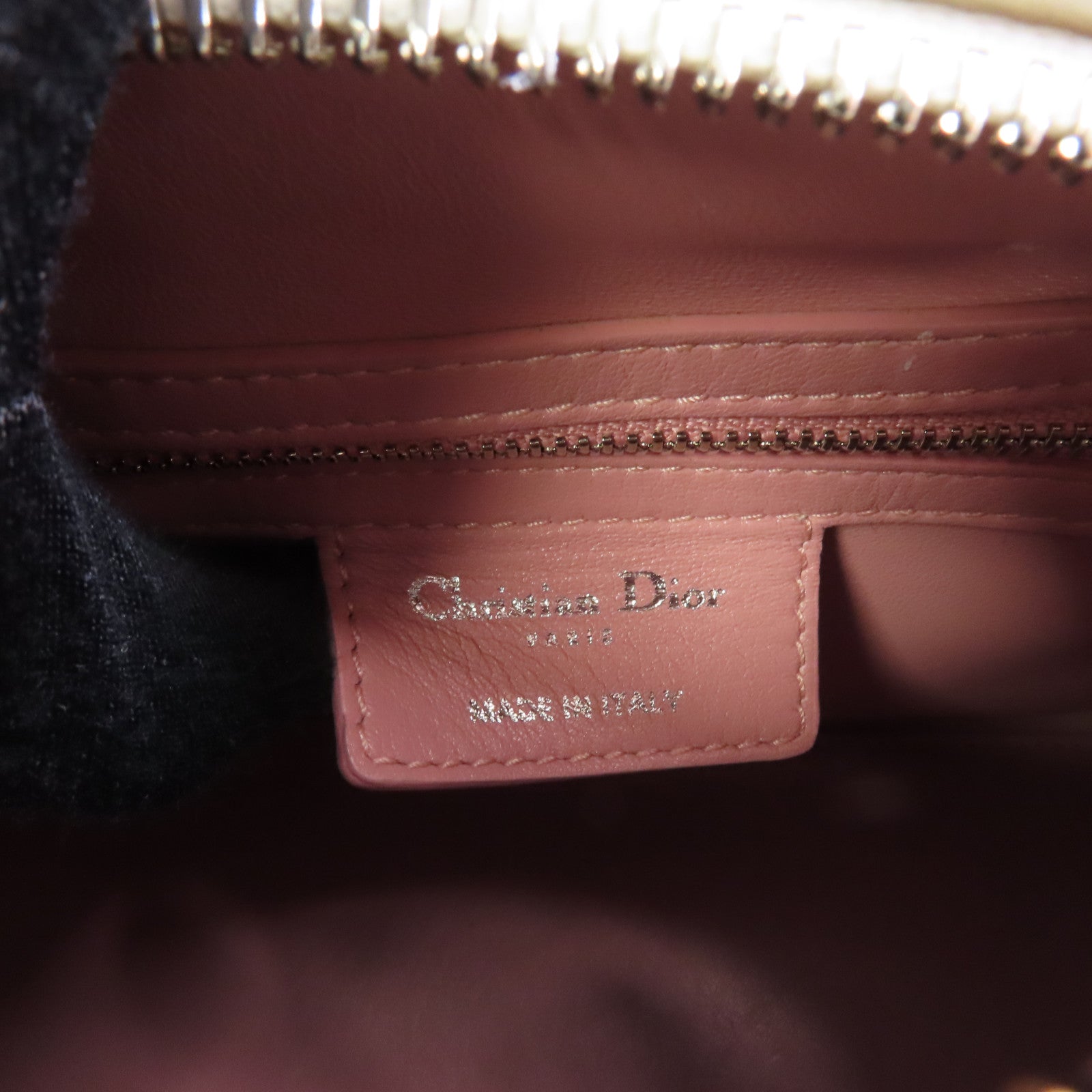 Dior 【激減優惠】牛皮皮革Hand Bag銀扣手挽袋粉紅色/白色/銀色