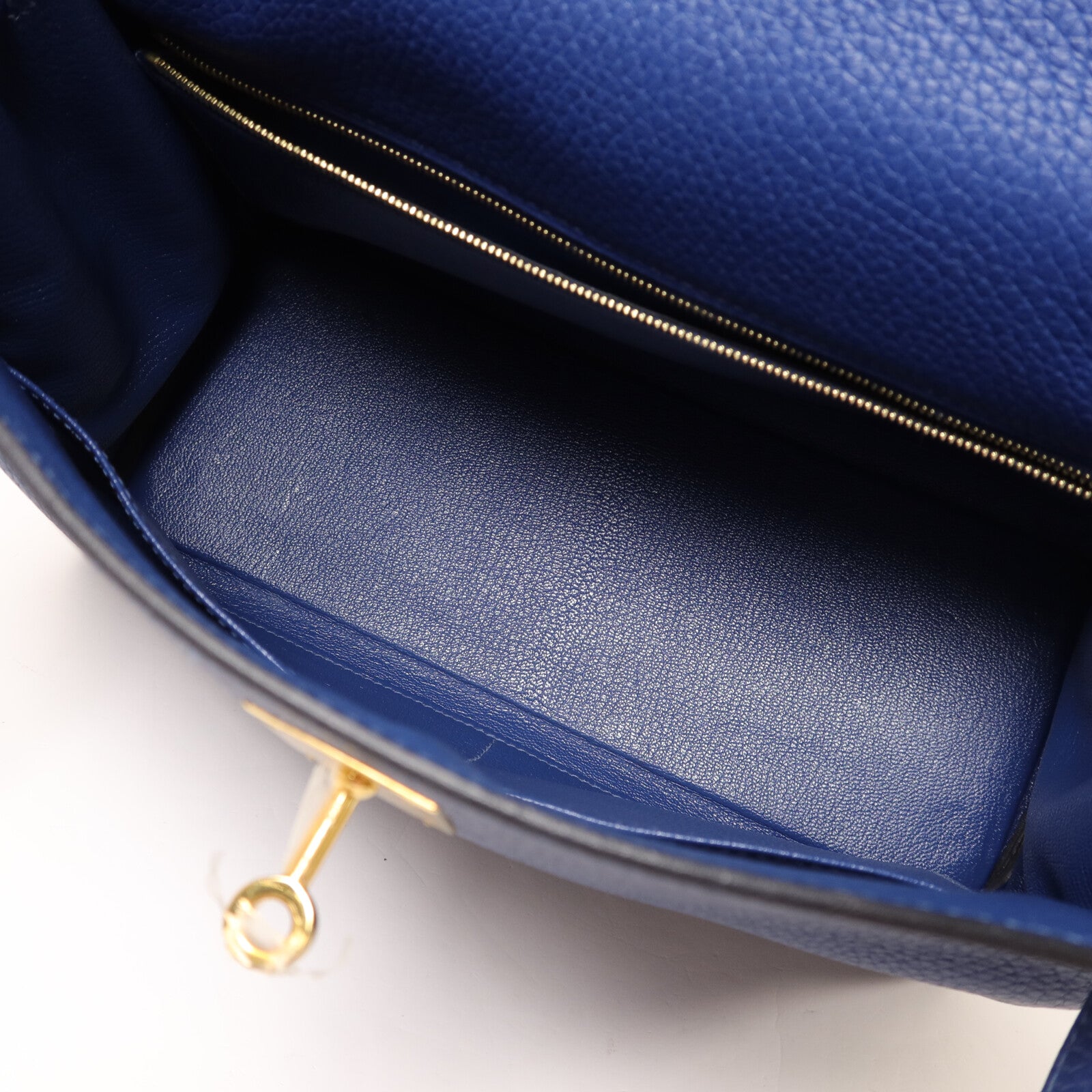 HERMES Togo皮革Kelly 28手挽肩背兩用袋Deep Blue