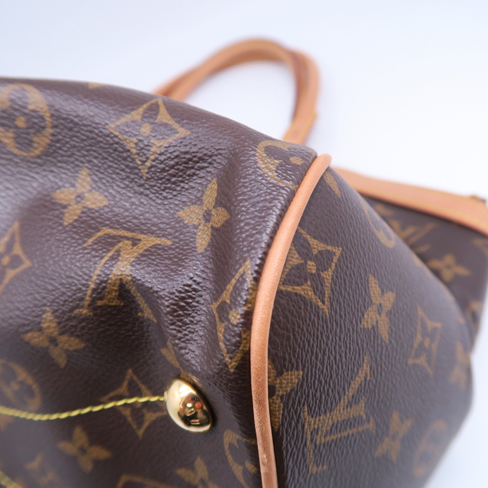LOUIS VUITTON 【清倉大減價】Monogram Tivoli GM金扣手挽袋啡色