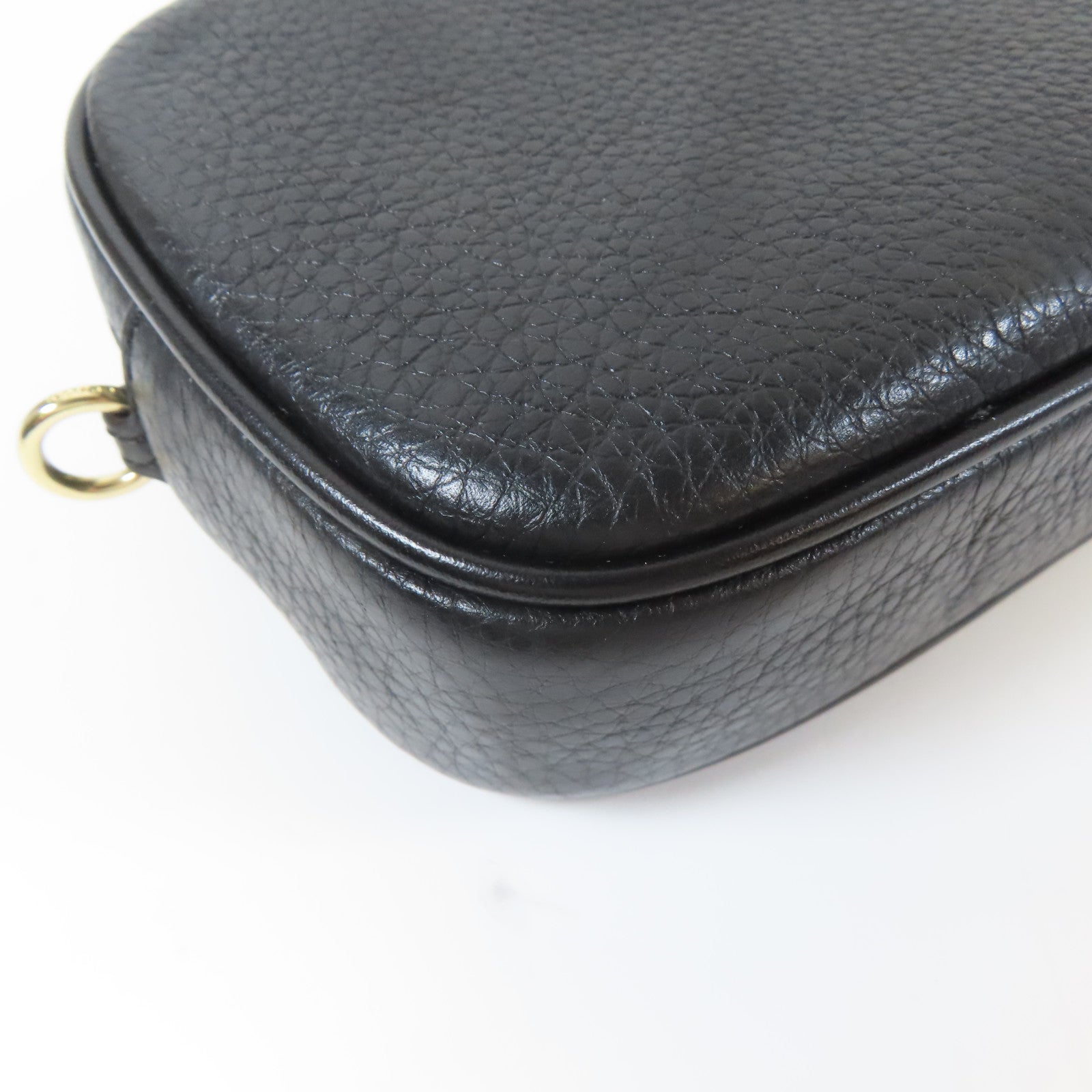 COACH 牛皮皮革Shoulder Bag金扣肩背袋黑色