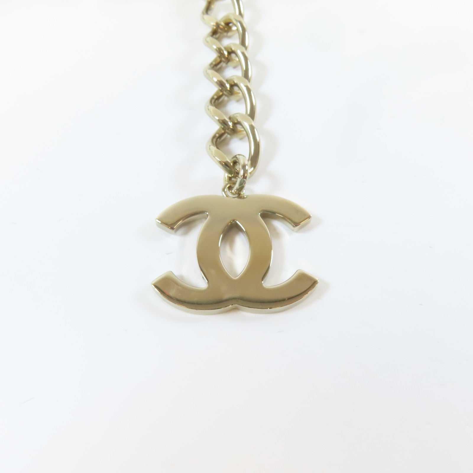 CHANEL 【激減優惠】金屬/牛仔布料Chain Belt腰帶金色/藍色