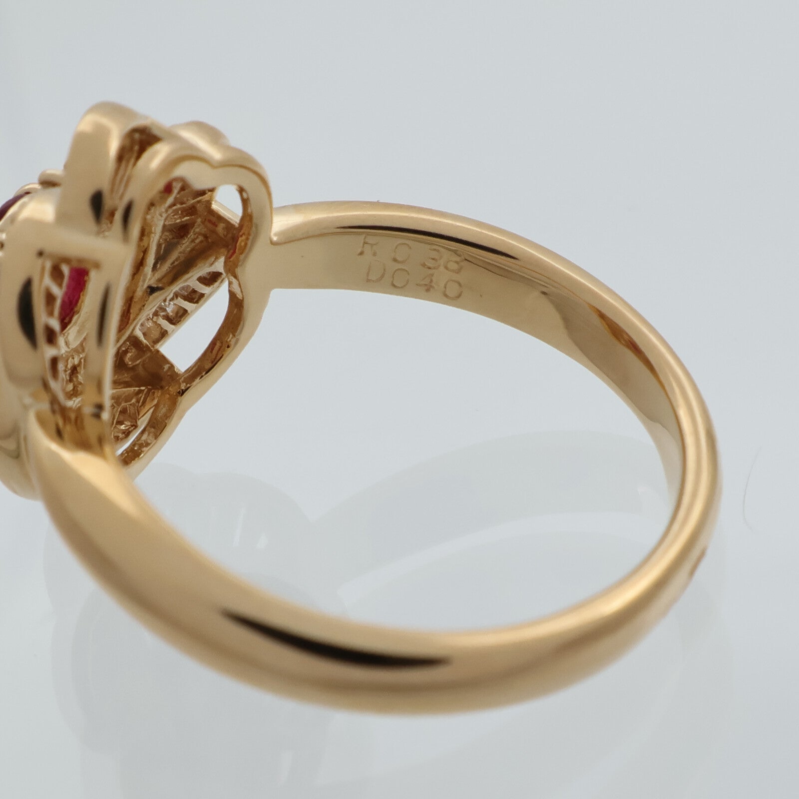 JEWELRY 18K黃金/紅寶石Ruby鑽石戒指