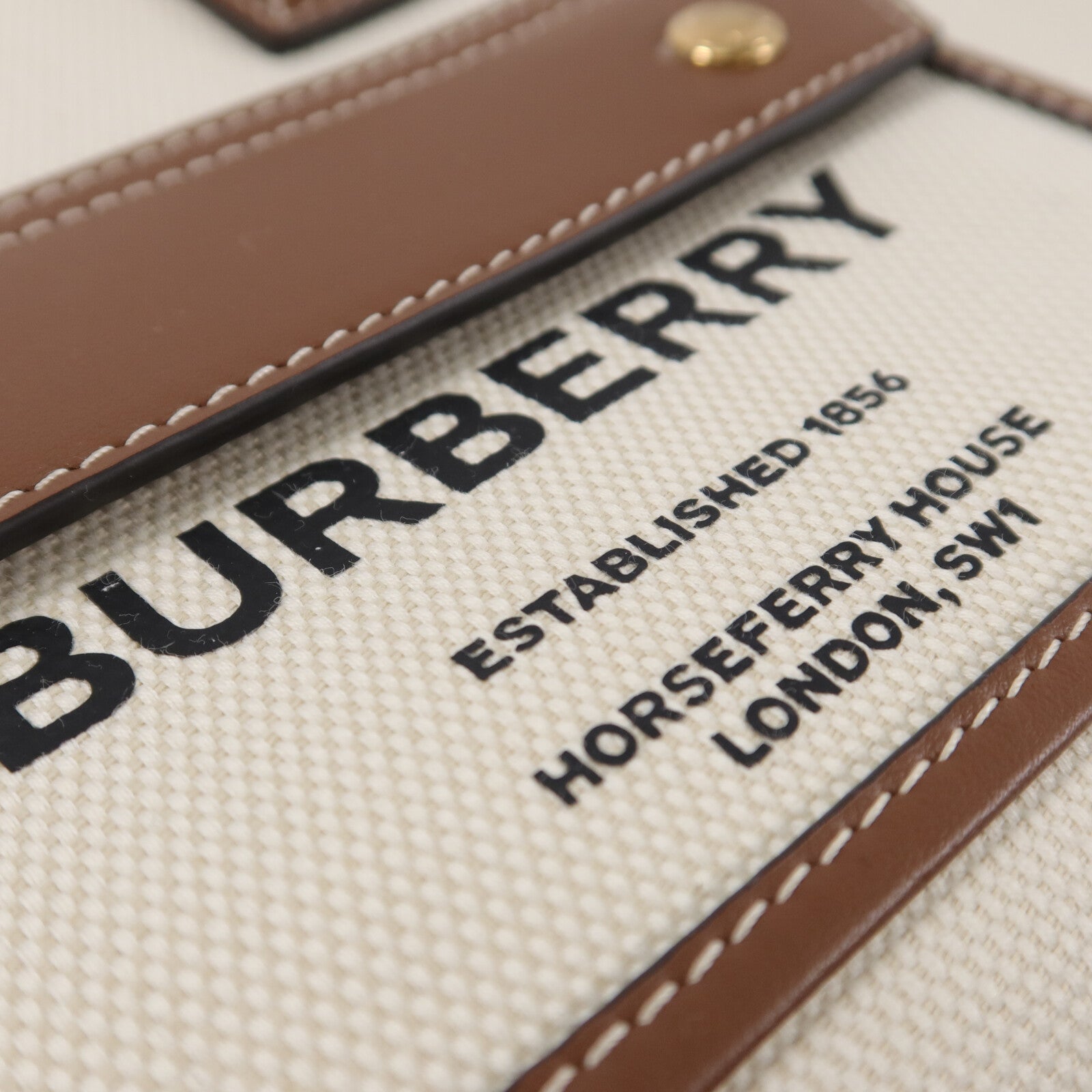 BURBERRY 帆布Mini Freya Tote手挽肩背兩用袋
