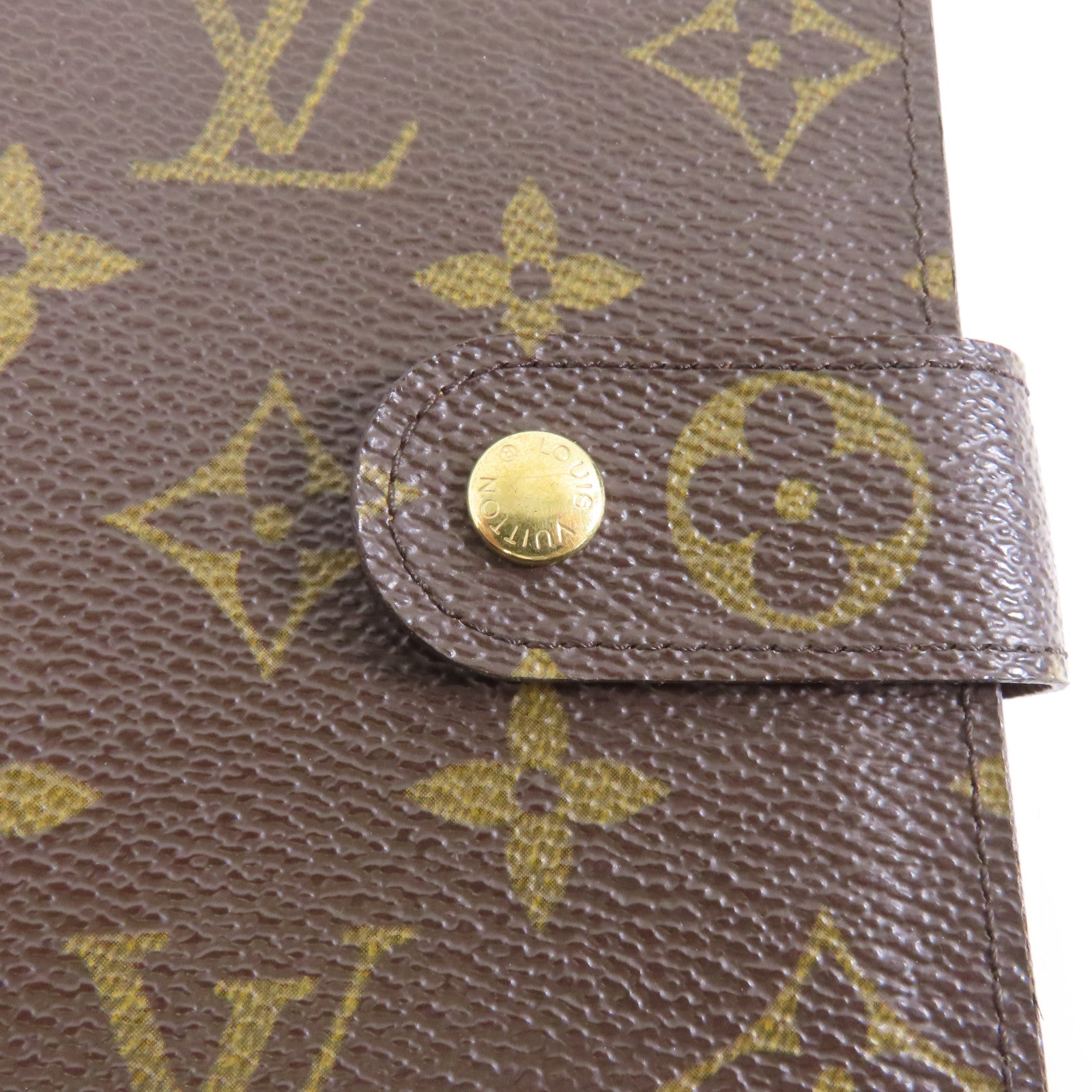 LOUIS VUITTON Monogram Porte Paper金扣錢包棕色