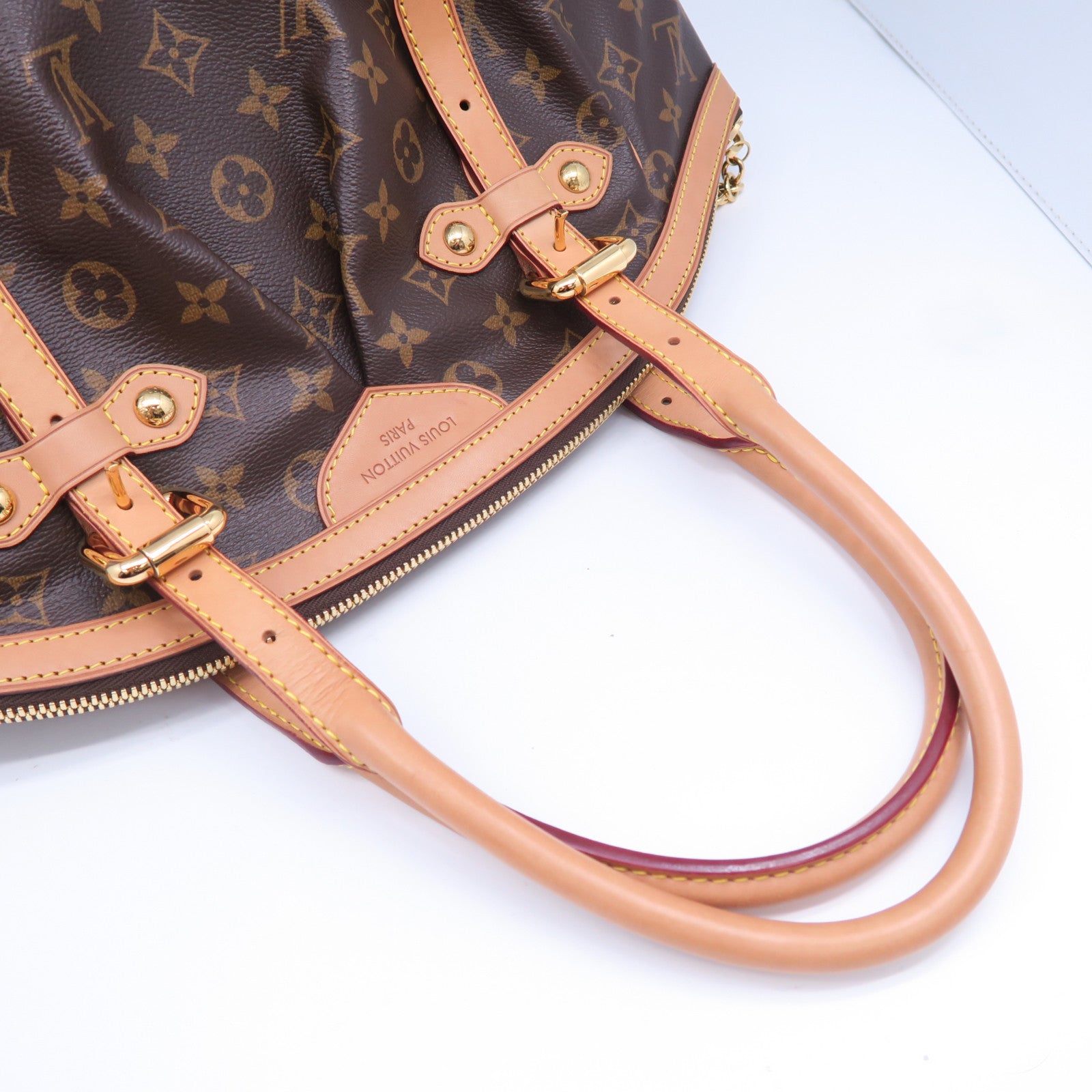 LOUIS VUITTON 【清倉大減價】Monogram Tivoli GM金扣手挽袋啡色