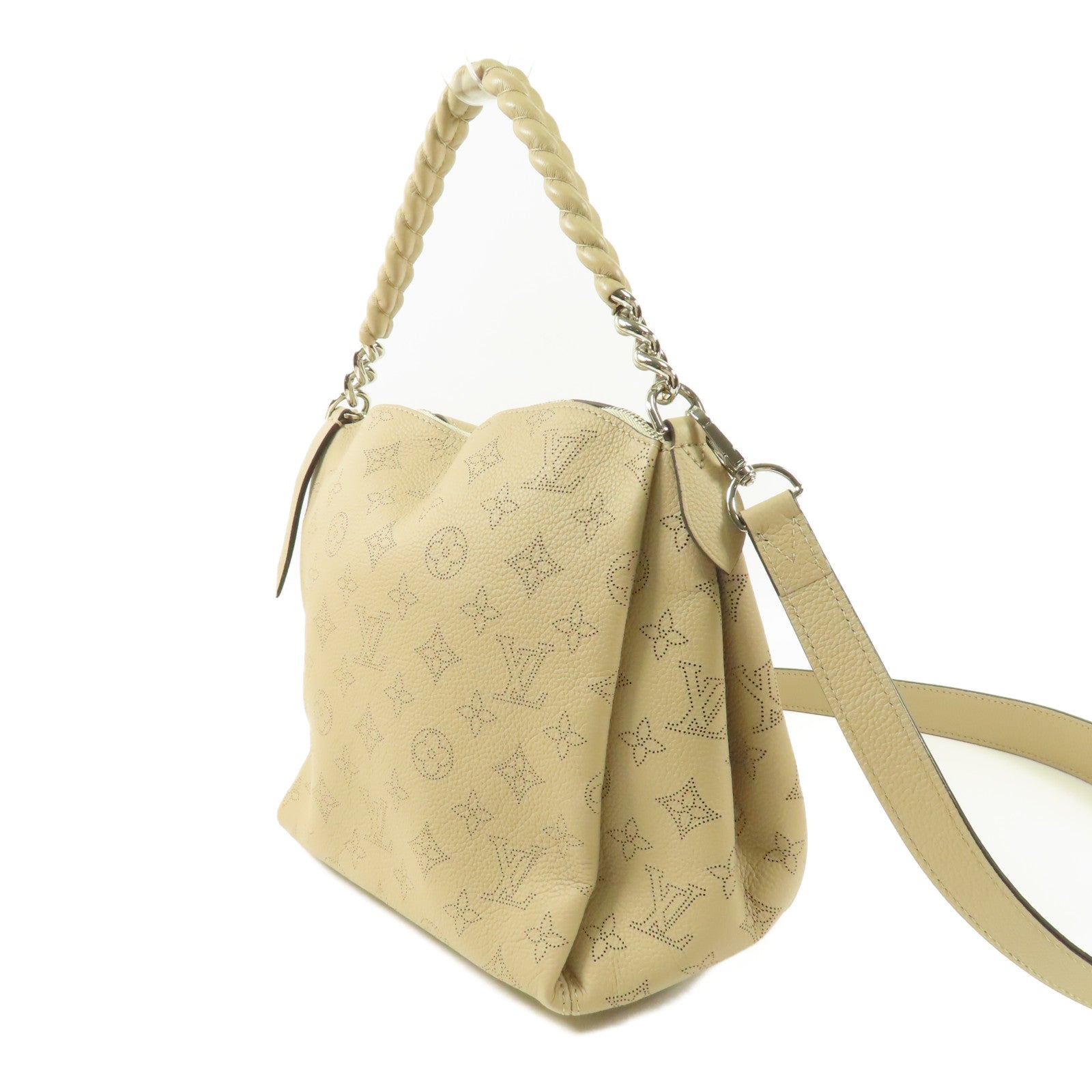 LOUIS VUITTON Mahina Babylone BB銀扣手挽肩背兩用袋
