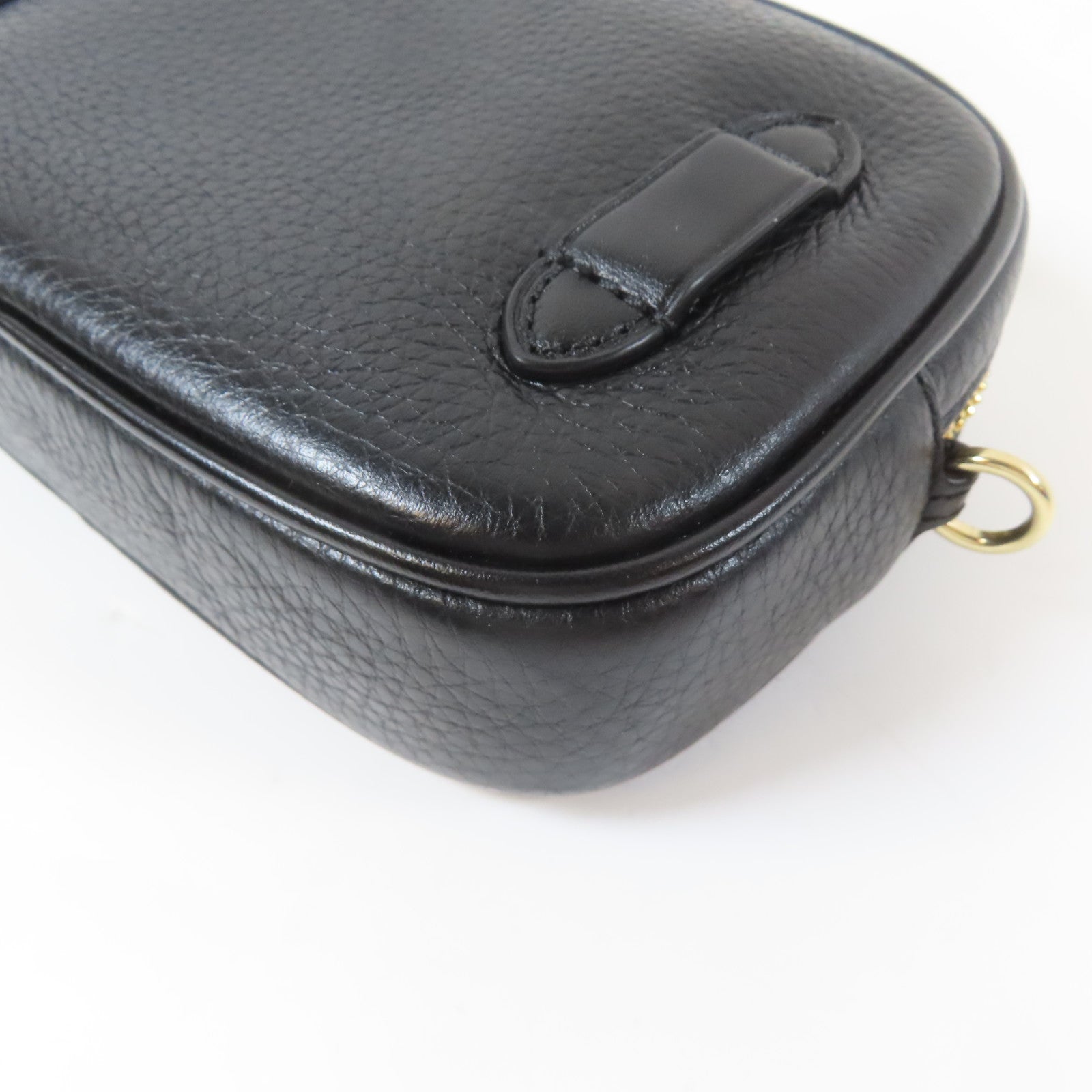 COACH 牛皮皮革Shoulder Bag金扣肩背袋黑色