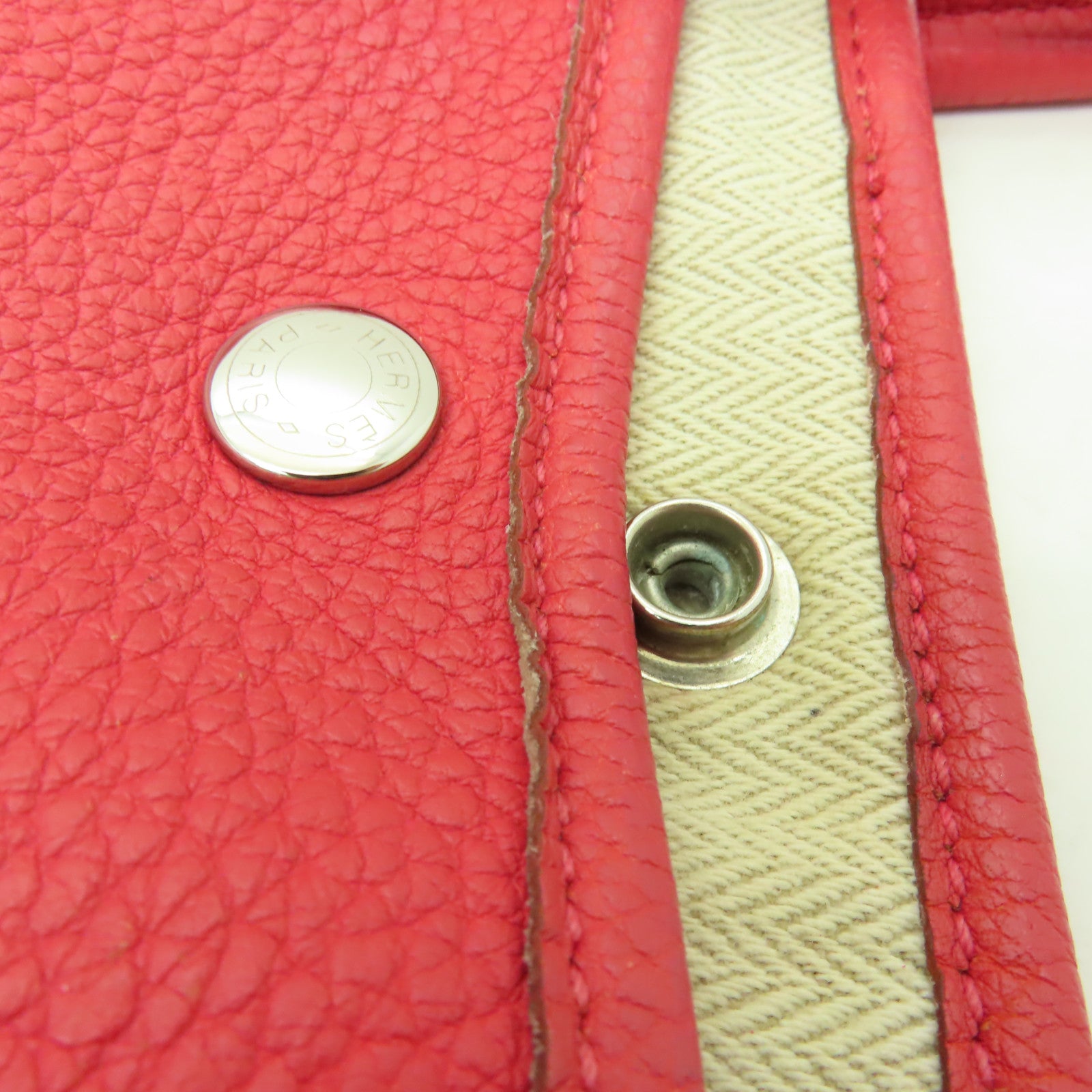 HERMES Negonda皮革Garden Party TPM銀扣手挽袋Rose Jaipur粉紅色
