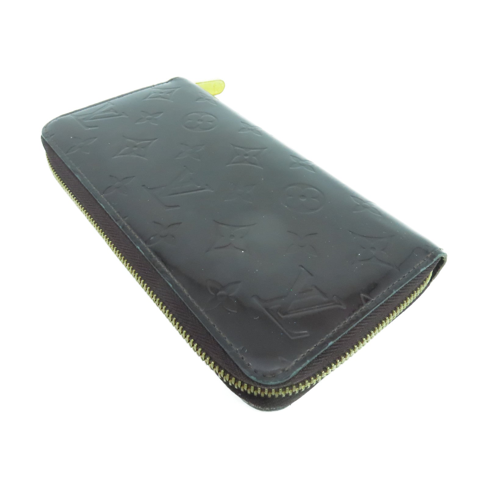 LOUIS VUITTON 【激減優惠】Monogram Vernis Zipper Long Wallet金扣長錢包酒紅色
