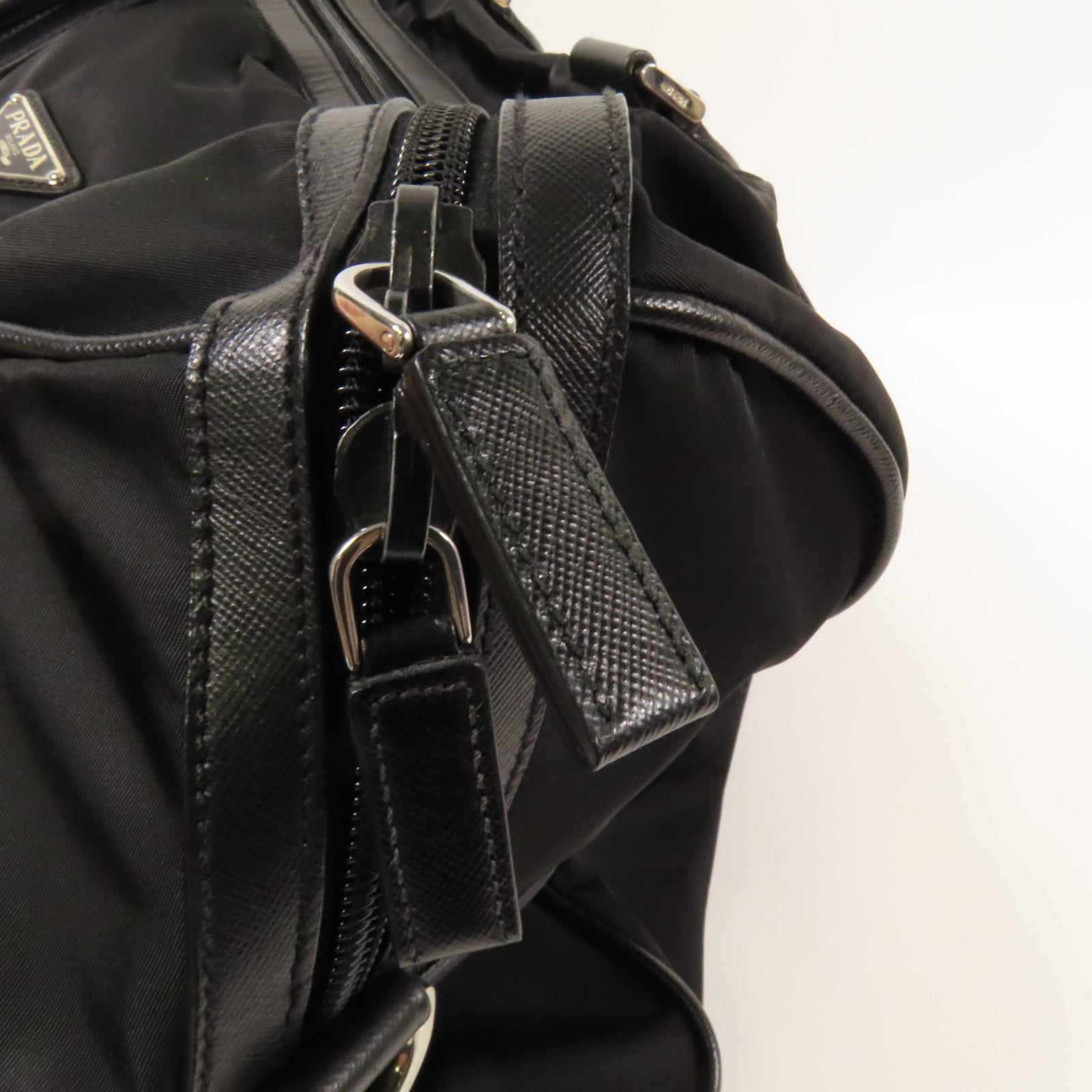 PRADA 尼龍Shoulder Bag銀扣手挽肩背兩用袋