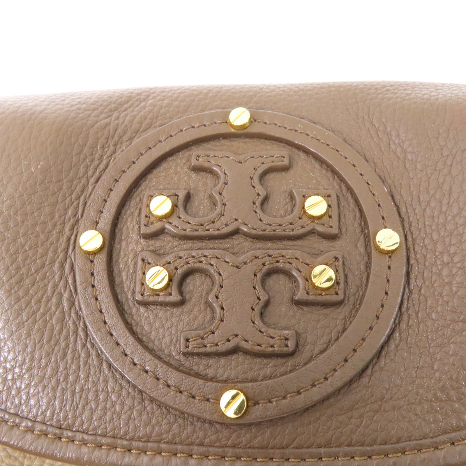 Tory Burch【激減優惠】 牛皮皮革Shoulder Bag金扣肩背袋