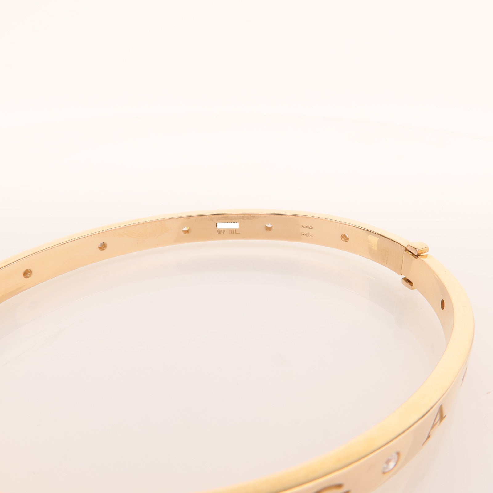 BVLGARI 18K玫瑰金B.Zero 1鑽石手鐲Bvlgari M/L