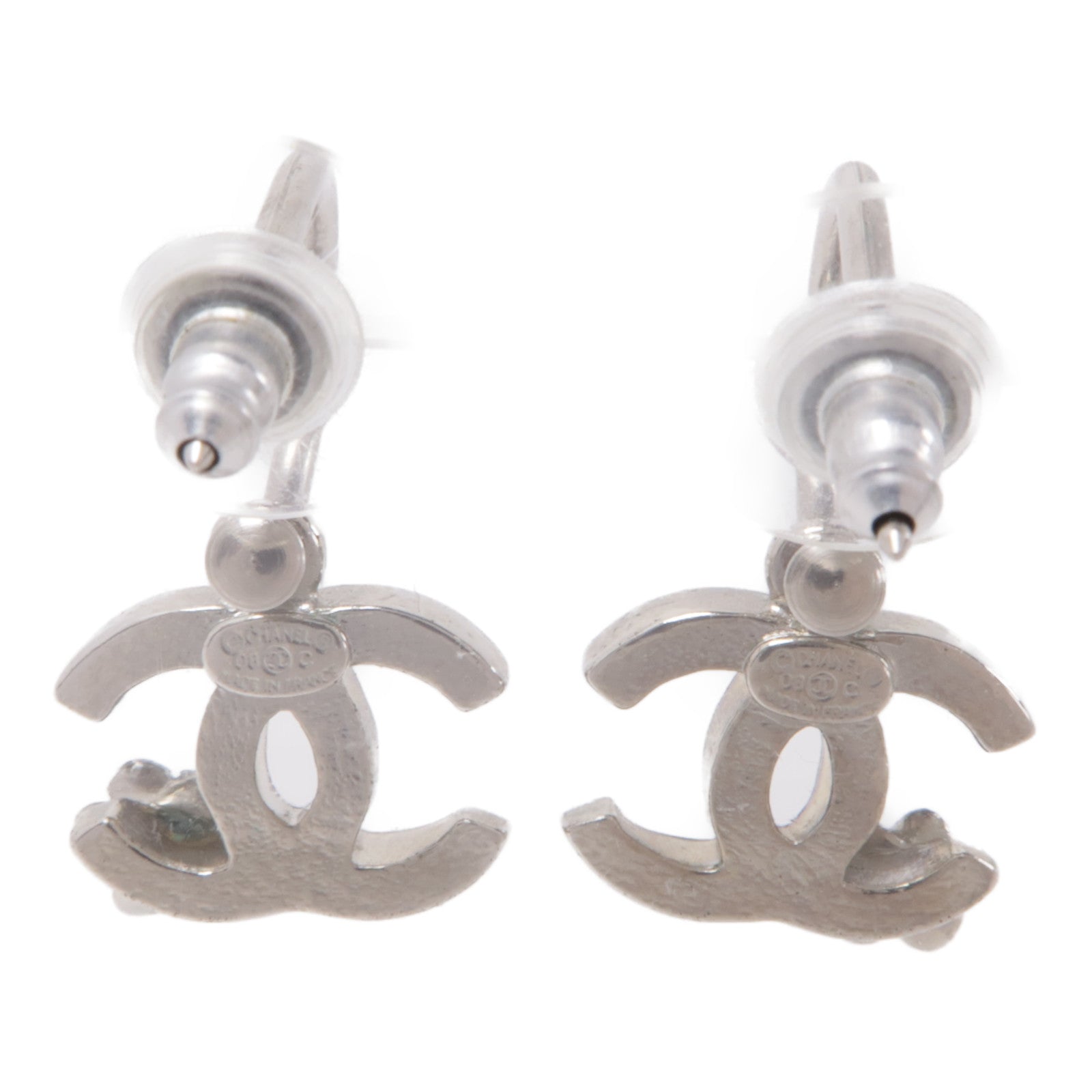 CHANEL 金屬Earrings耳環黑色/銀色