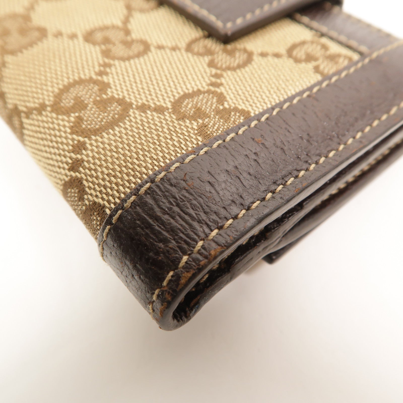 GUCCI 帆布/牛皮皮革Bifold Wallet錢包