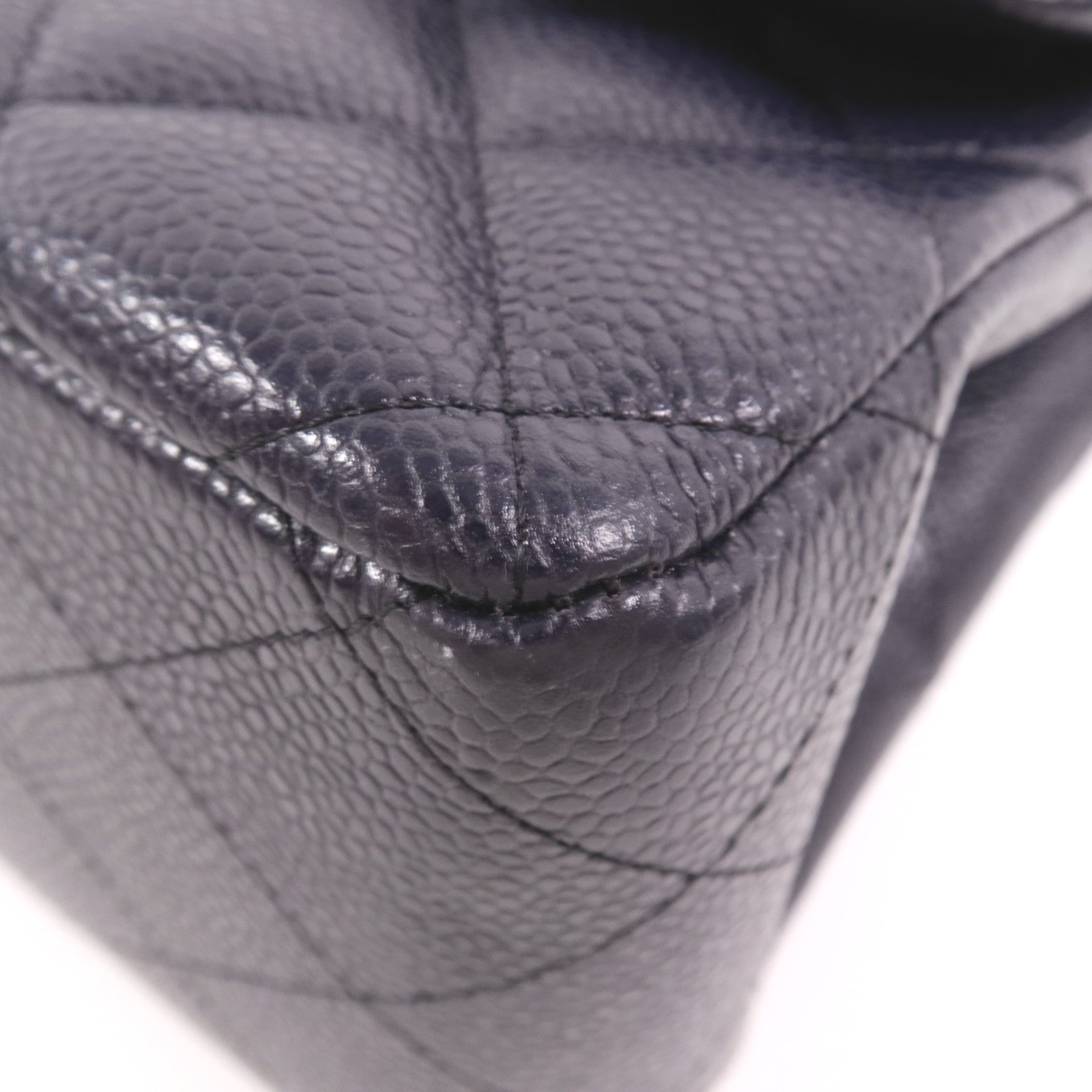 CHANEL 牛皮皮革Large Classic金扣鏈帶肩背袋