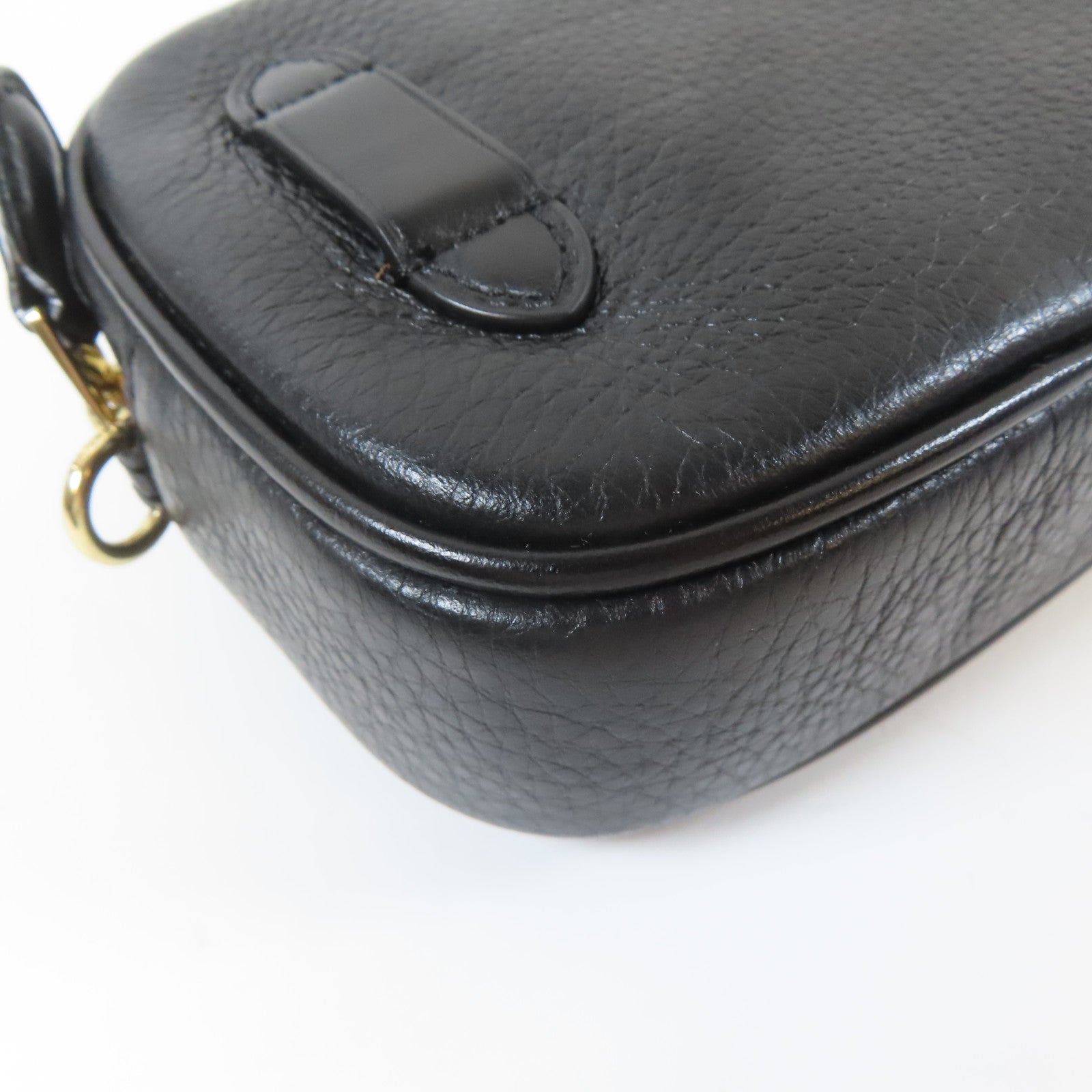 COACH 牛皮皮革Shoulder Bag金扣肩背袋黑色