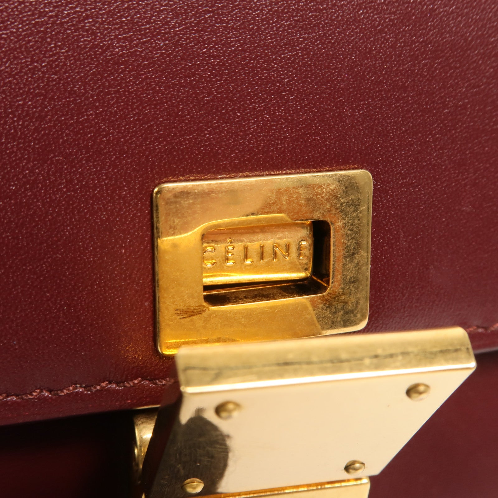 CELINE 【激減優惠】牛皮皮革Classic Box Small金扣肩背袋