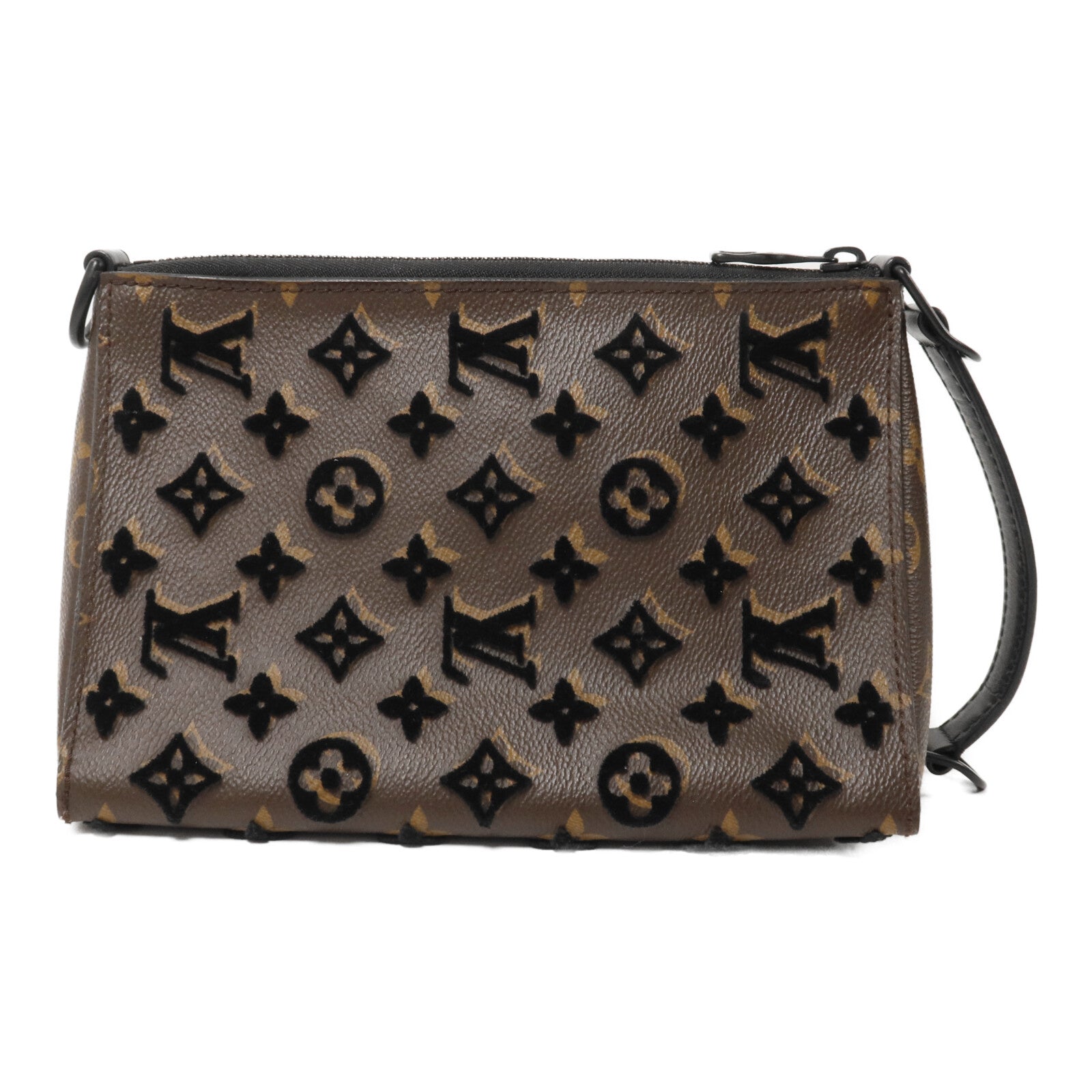 LOUIS VUITTON Monogram Tuffetage Triangle Messenger手挽肩背兩用袋