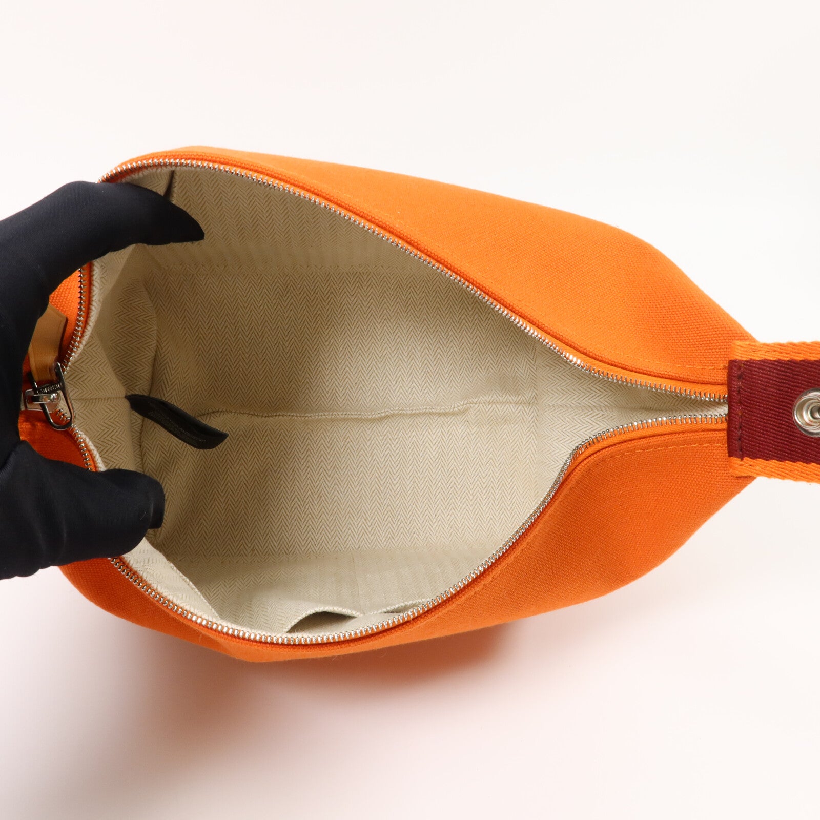 HERMES 帆布Bride a Brac PM手挽袋