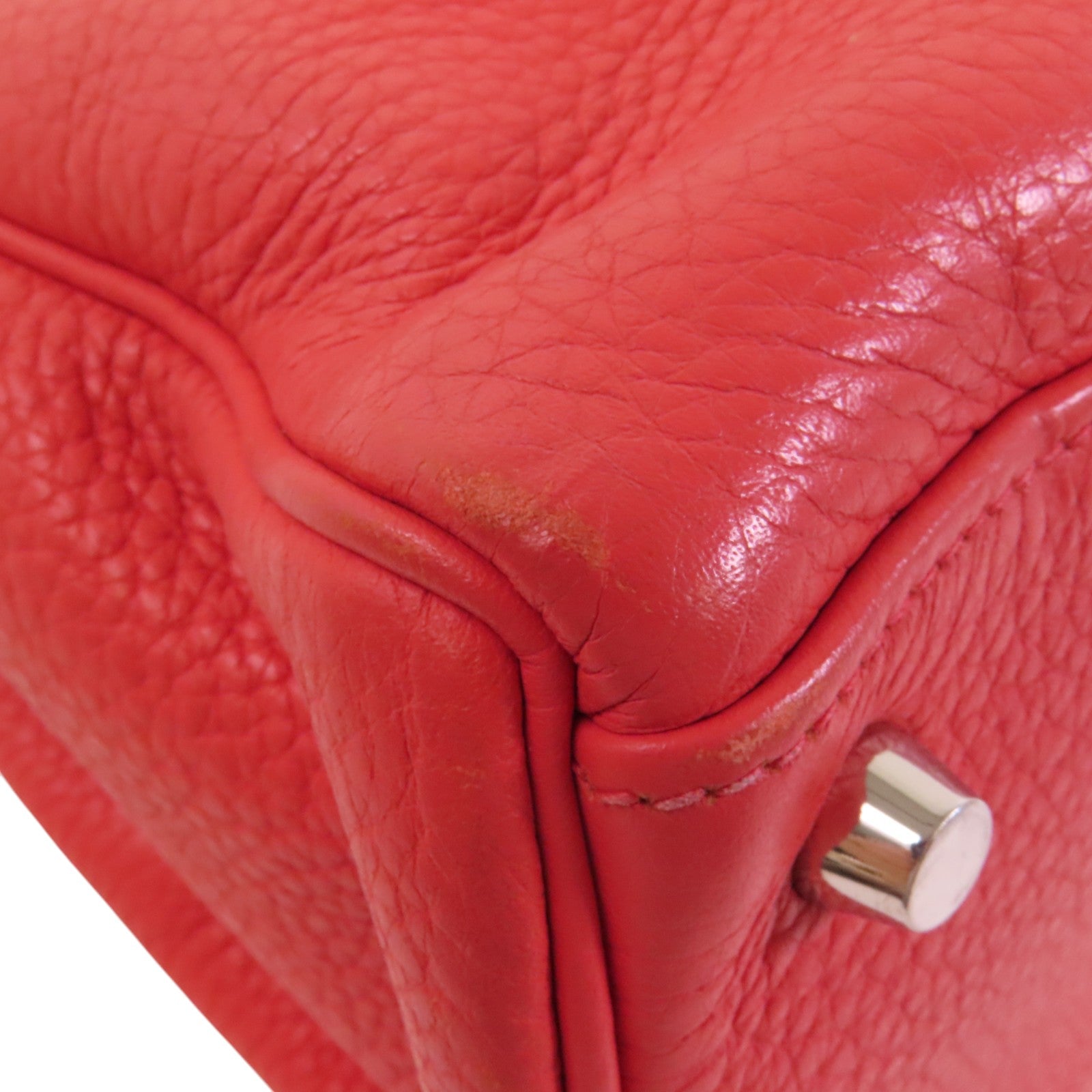 HERMES Clemence皮革Kelly 35銀扣手挽肩背兩用袋