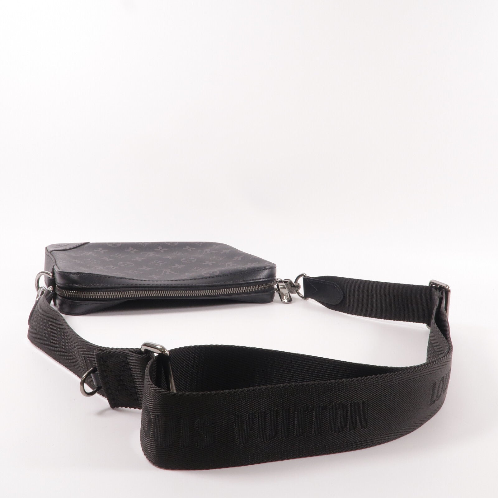 LOUIS VUITTON Monogram Eclipse Reverse Trio Messenger肩背袋