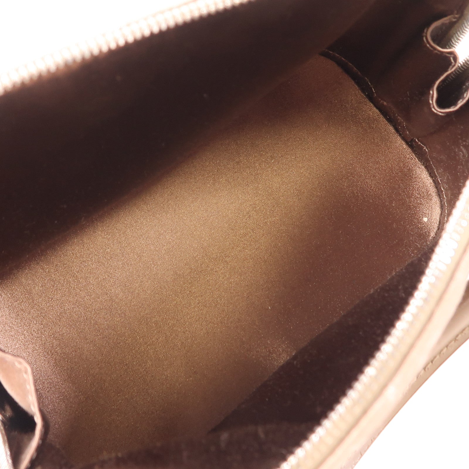 LOUIS VUITTON Monogram Satin Little Alma銀扣手挽袋