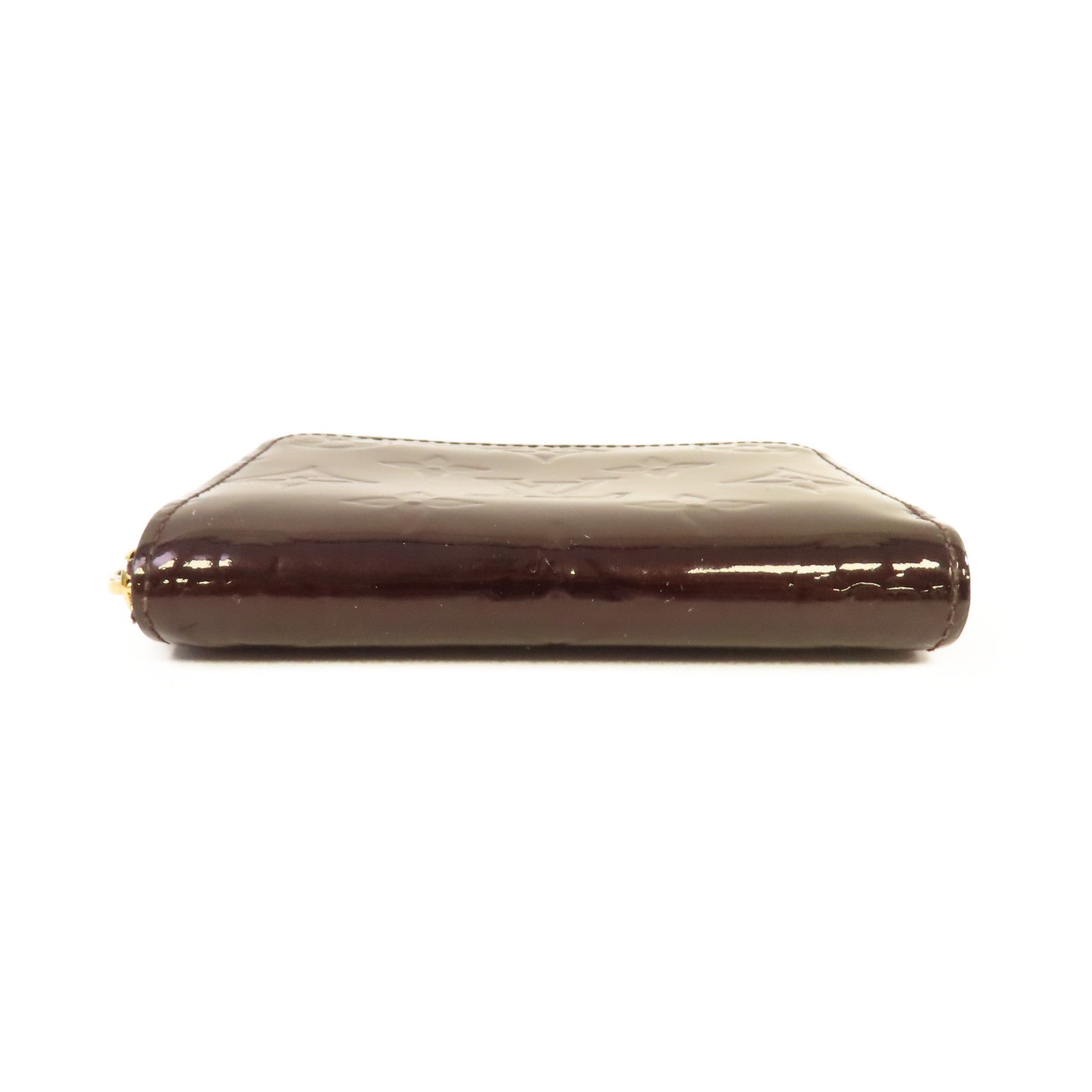 LOUIS VUITTON 【激減優惠】Monogram Vernis Zippy Coin Purse金扣拉鏈零錢卡套酒紅色