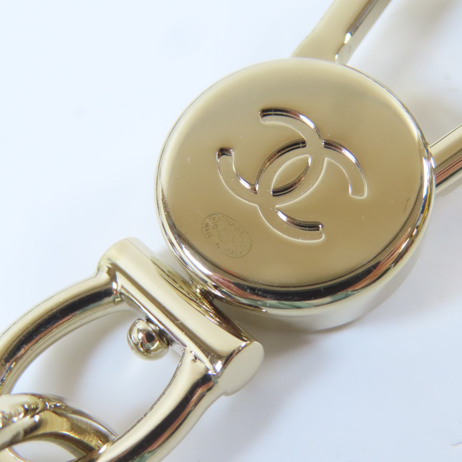 CHANEL 【激減優惠】金屬/牛仔布料Chain Belt腰帶金色/藍色