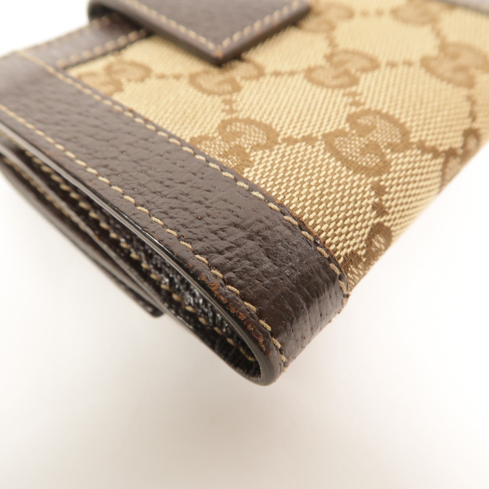 GUCCI 帆布/牛皮皮革Bifold Wallet錢包